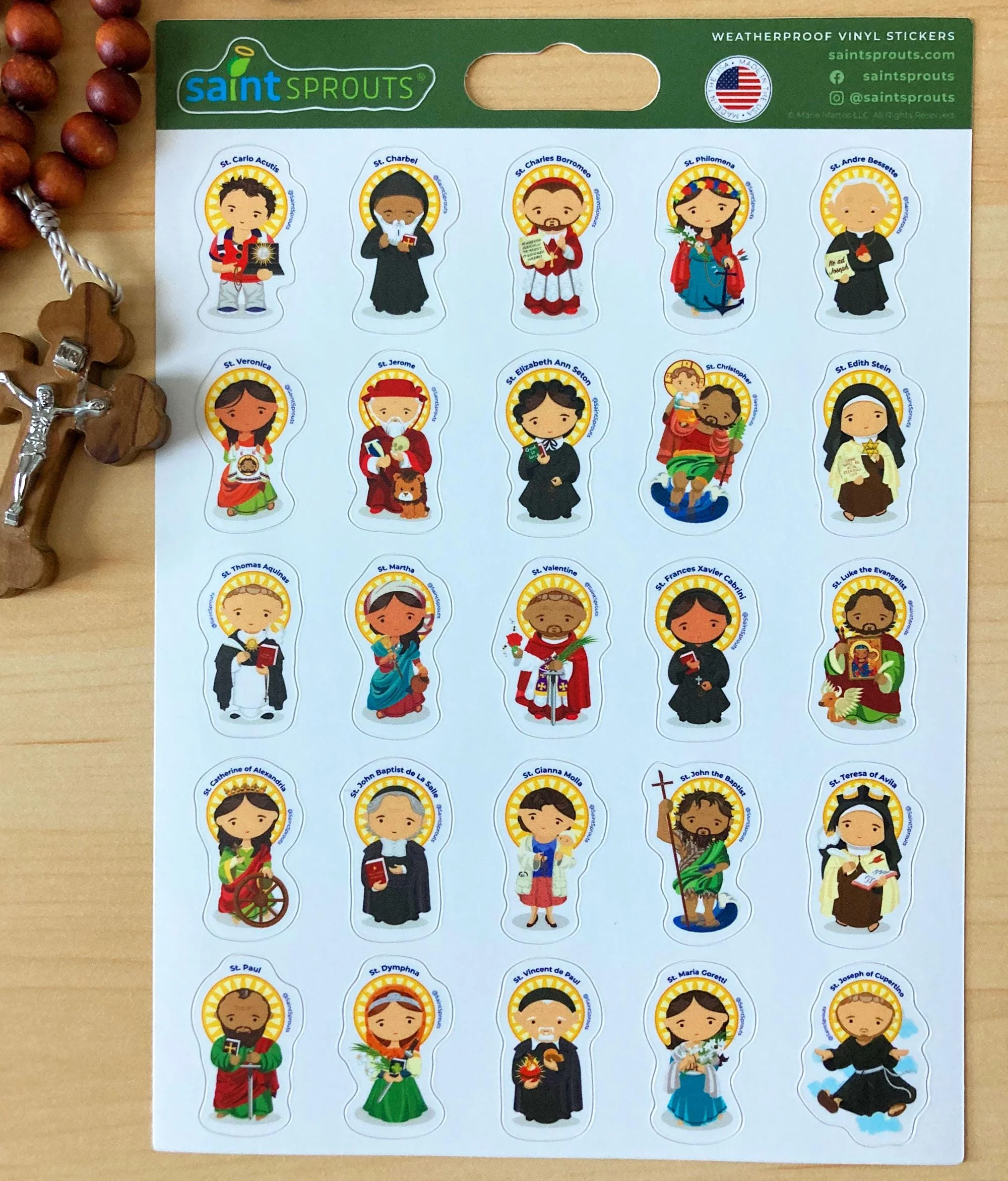 100 Saint Stickers Catholic Sticker Sheets - VERSIONS 1, 2, 3, 4 - Image 4