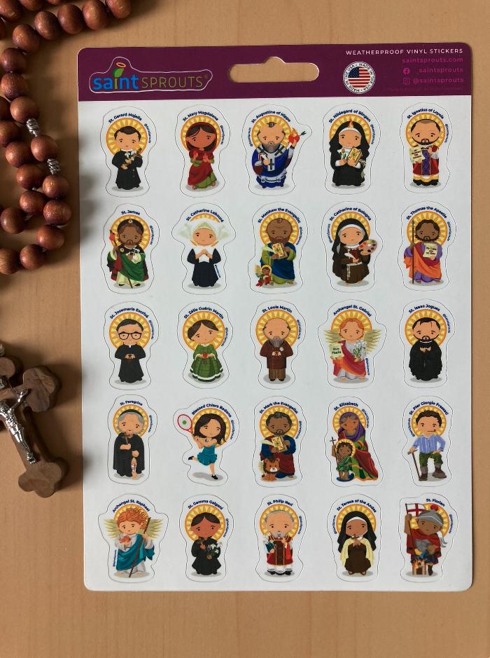 100 Saint Stickers Catholic Sticker Sheets - VERSIONS 1, 2, 3, 4 - Image 5