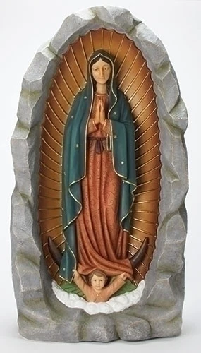 36"H Our Lady of Guadalupe Grotto Garden Statue - Image 2