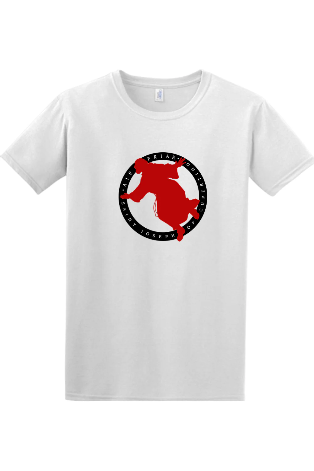 Air Friar Round - St. Joseph of Cupertino Adult T-shirt - Image 2