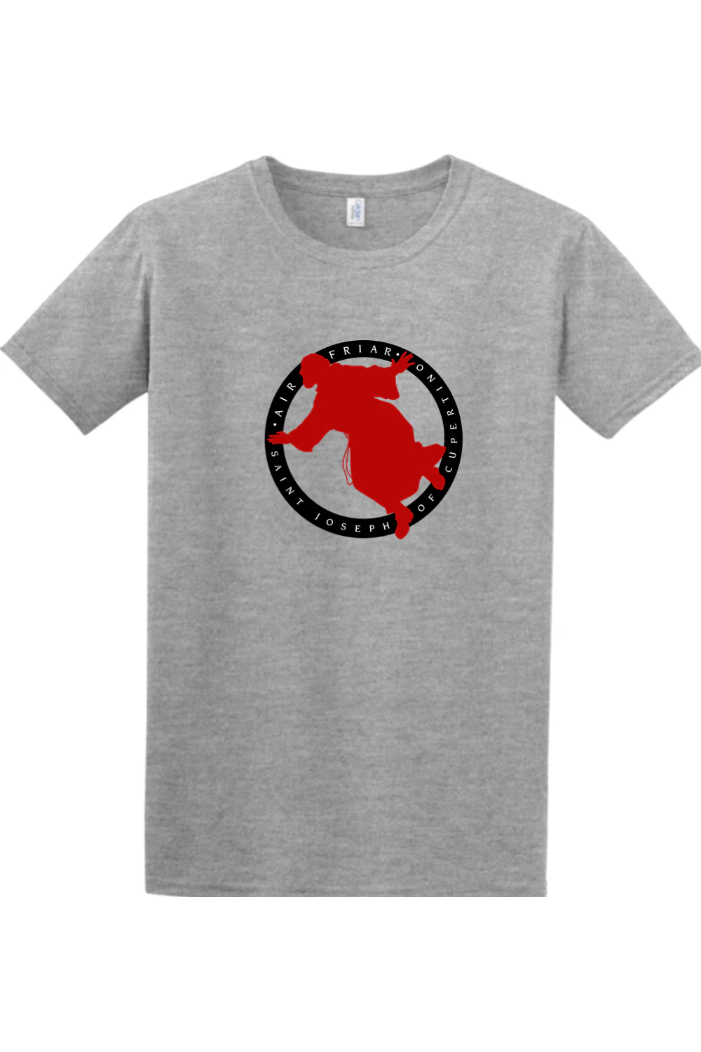 Air Friar Round - St. Joseph of Cupertino Adult T-shirt - Image 3