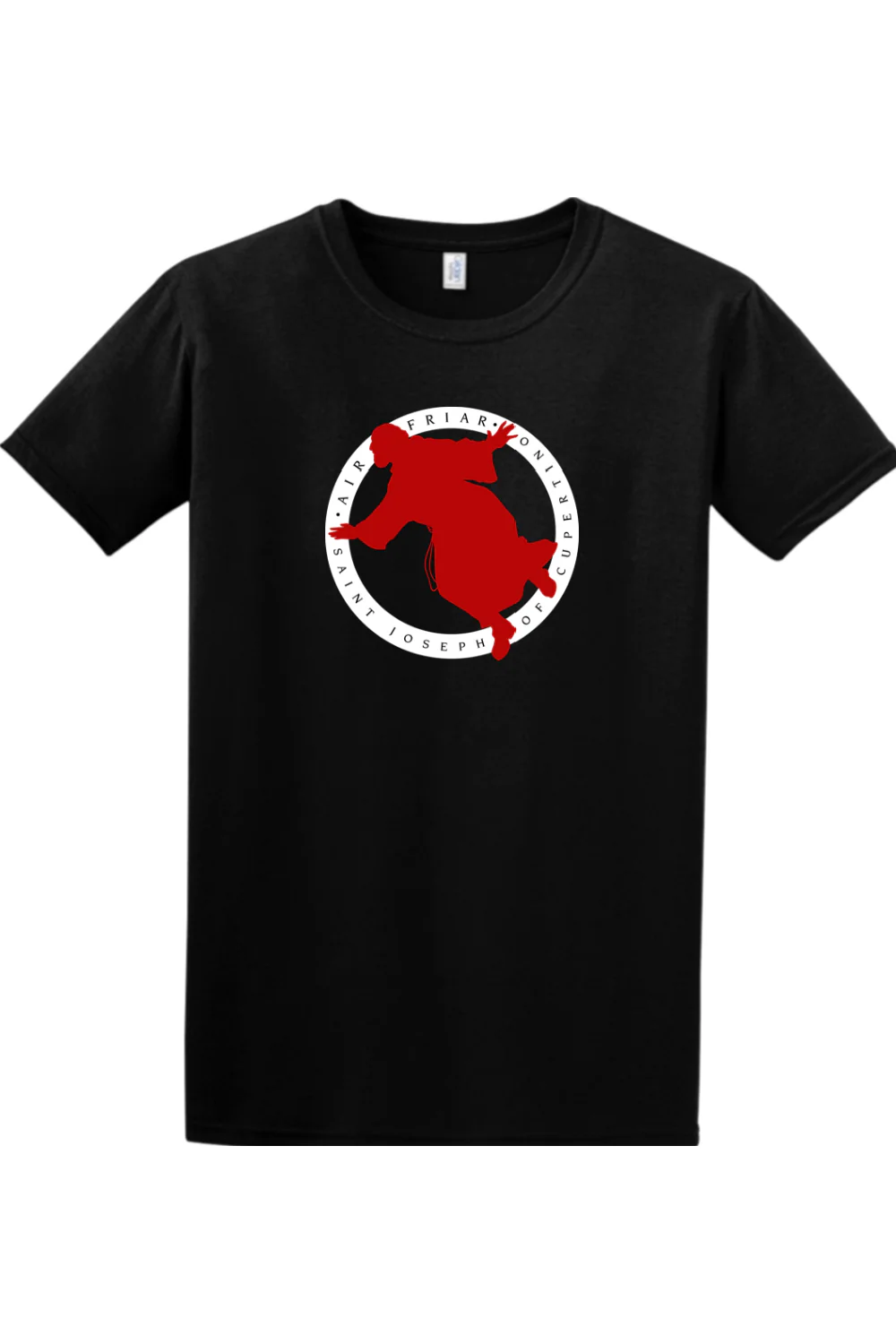 Air Friar Round - St. Joseph of Cupertino Adult T-shirt - Image 4