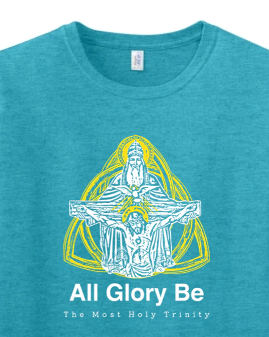 All Glory Be - Holy Trinity Adult T-shirt - Image 10