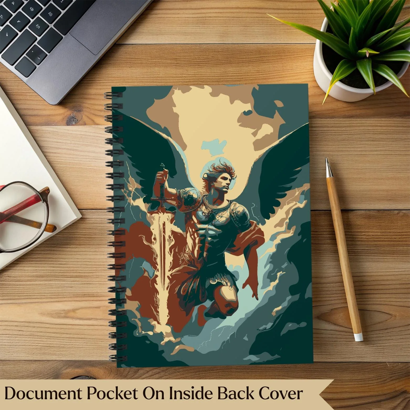 Archangel Michael Journal Spiral Bound Notebook - Image 3