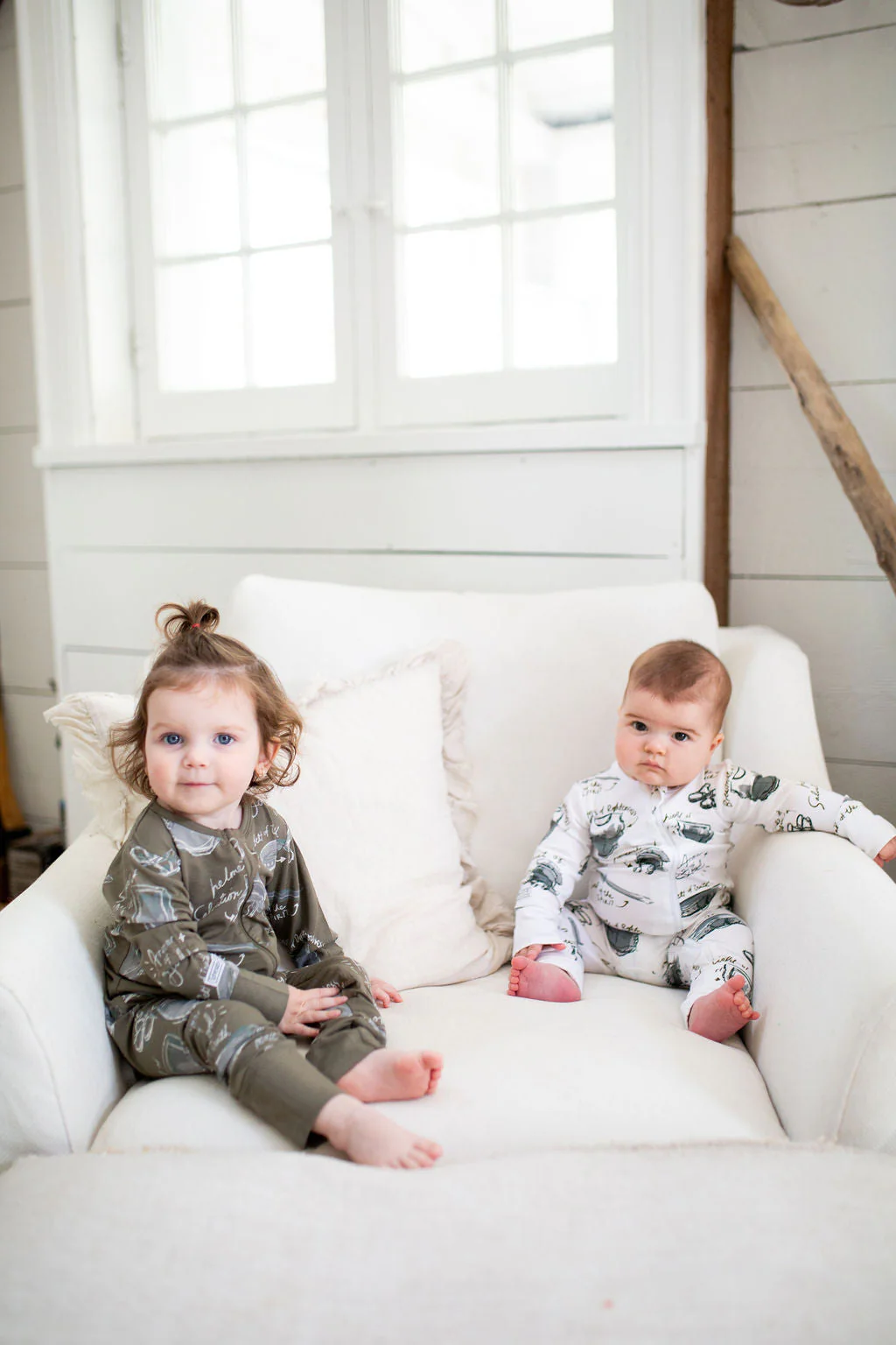 Armor of God White PJ Footless Onesie Bamboo - Image 5