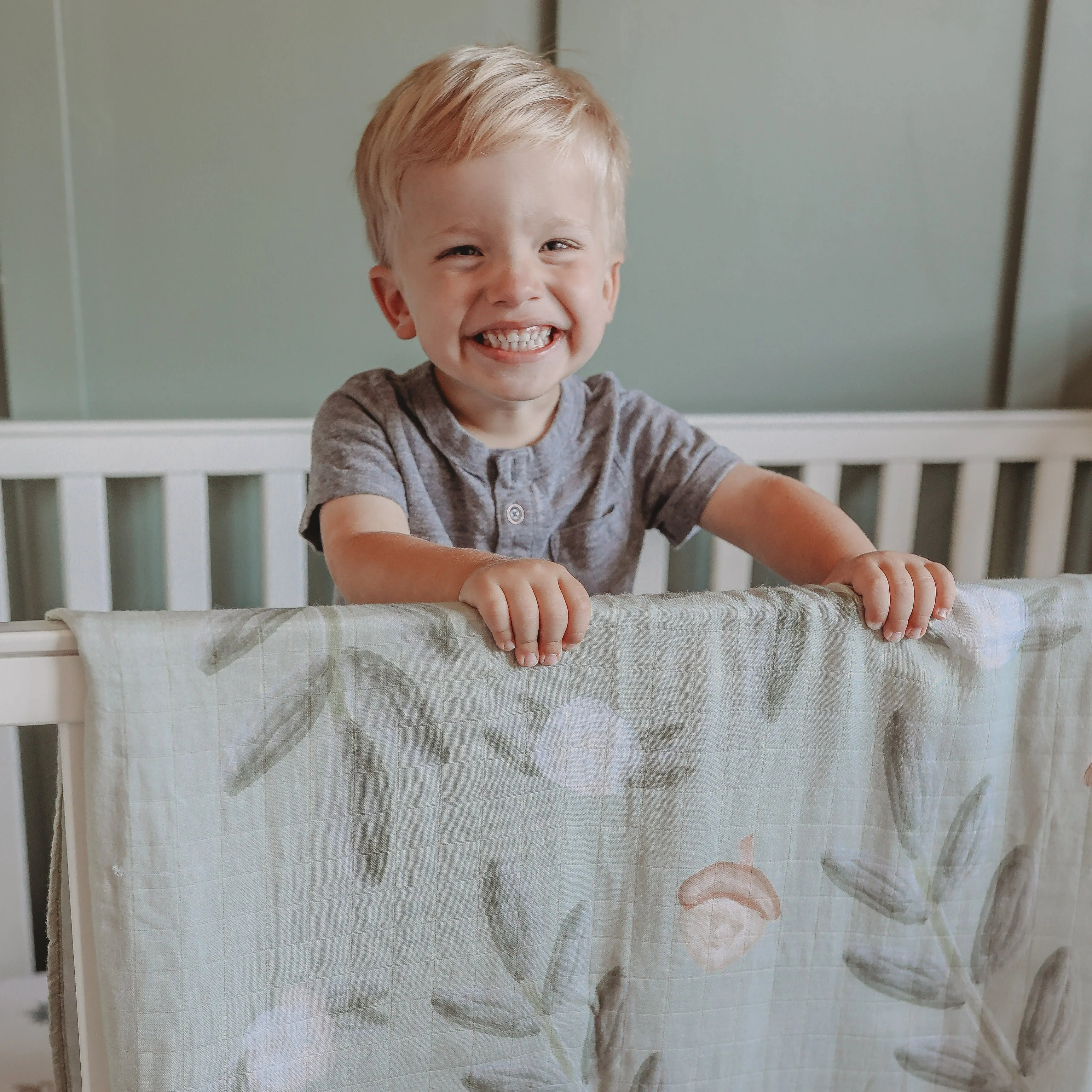 Assisi Swaddle Blanket | Cotton and Bamboo - Image 3