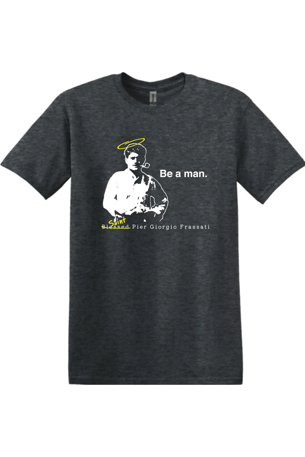 Be a Man - St. Pier Giorgio Frassati Adult T-shirt - Image 10