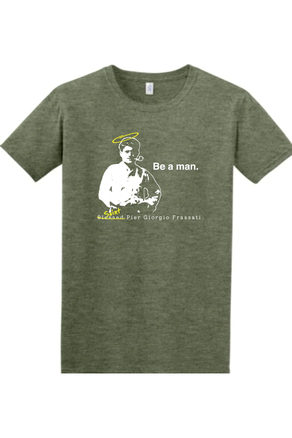 Be a Man - St. Pier Giorgio Frassati Adult T-shirt - Image 2