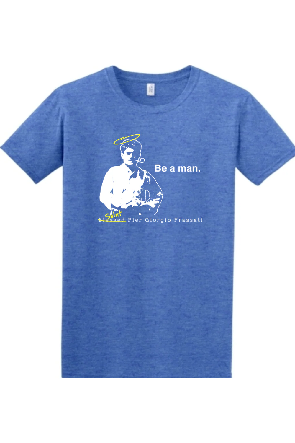 Be a Man - St. Pier Giorgio Frassati Adult T-shirt - Image 4