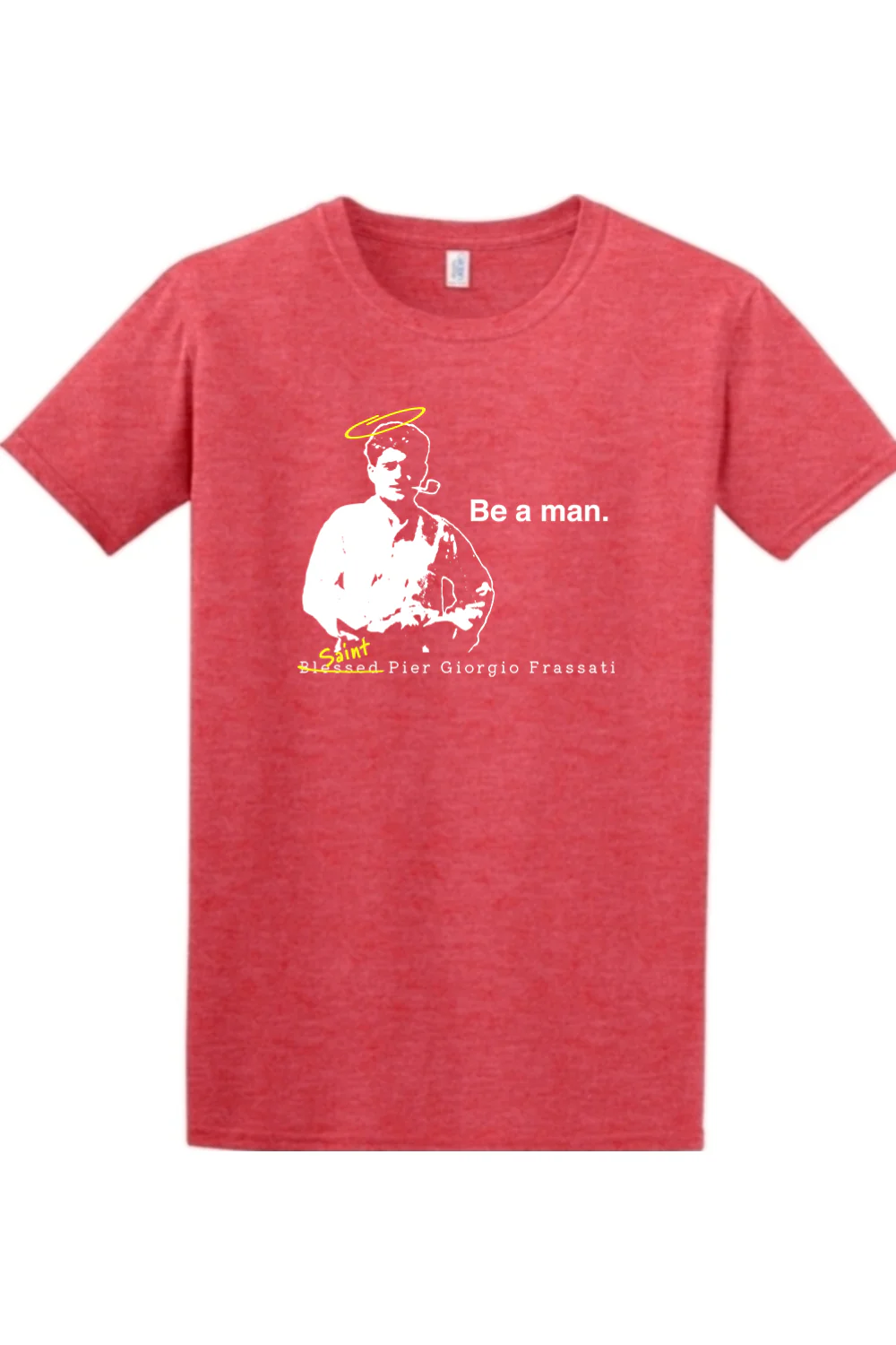 Be a Man - St. Pier Giorgio Frassati Adult T-shirt - Image 5