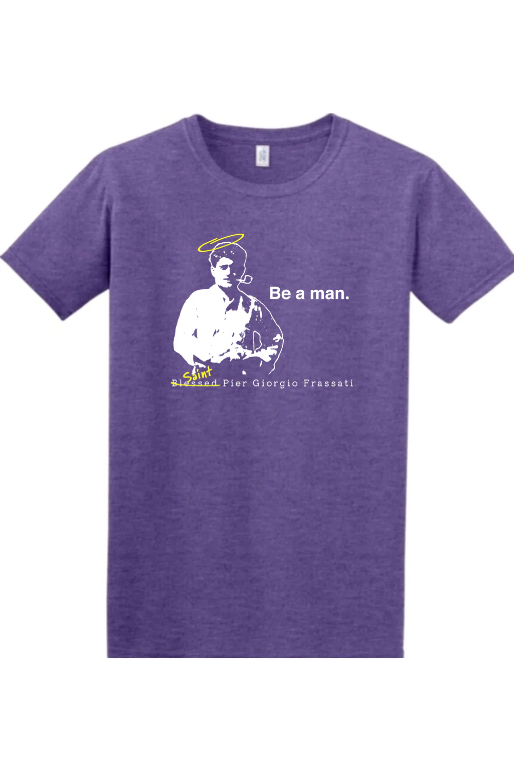 Be a Man - St. Pier Giorgio Frassati Adult T-shirt - Image 6