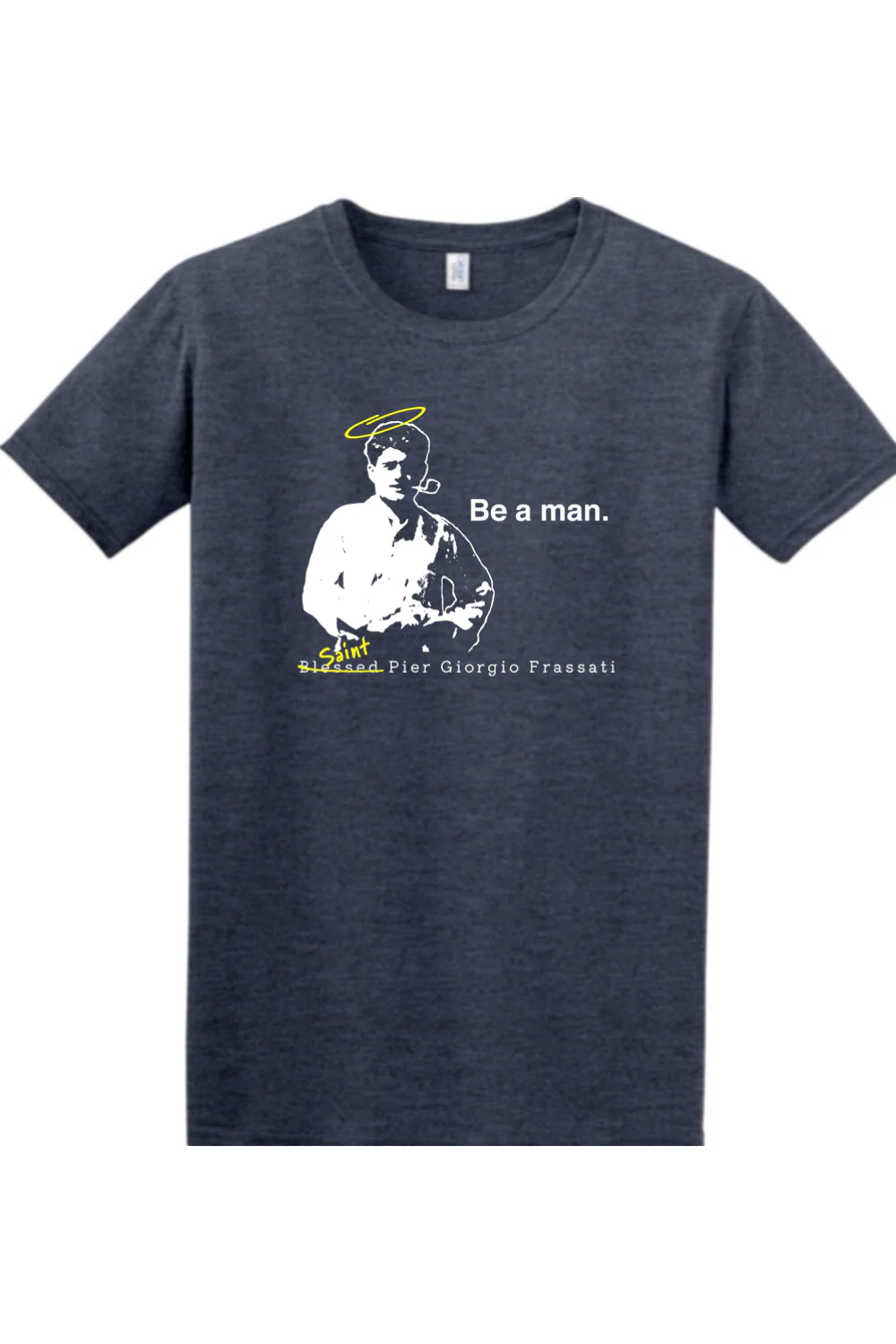 Be a Man - St. Pier Giorgio Frassati Adult T-shirt - Image 7