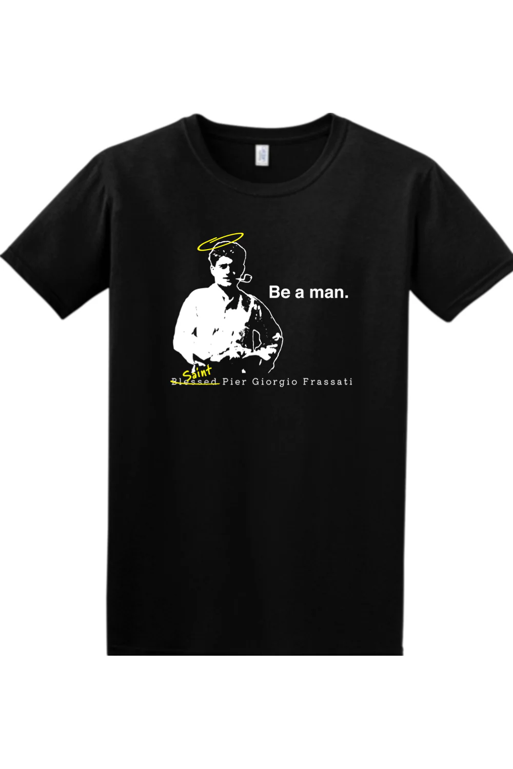 Be a Man - St. Pier Giorgio Frassati Adult T-shirt - Image 8