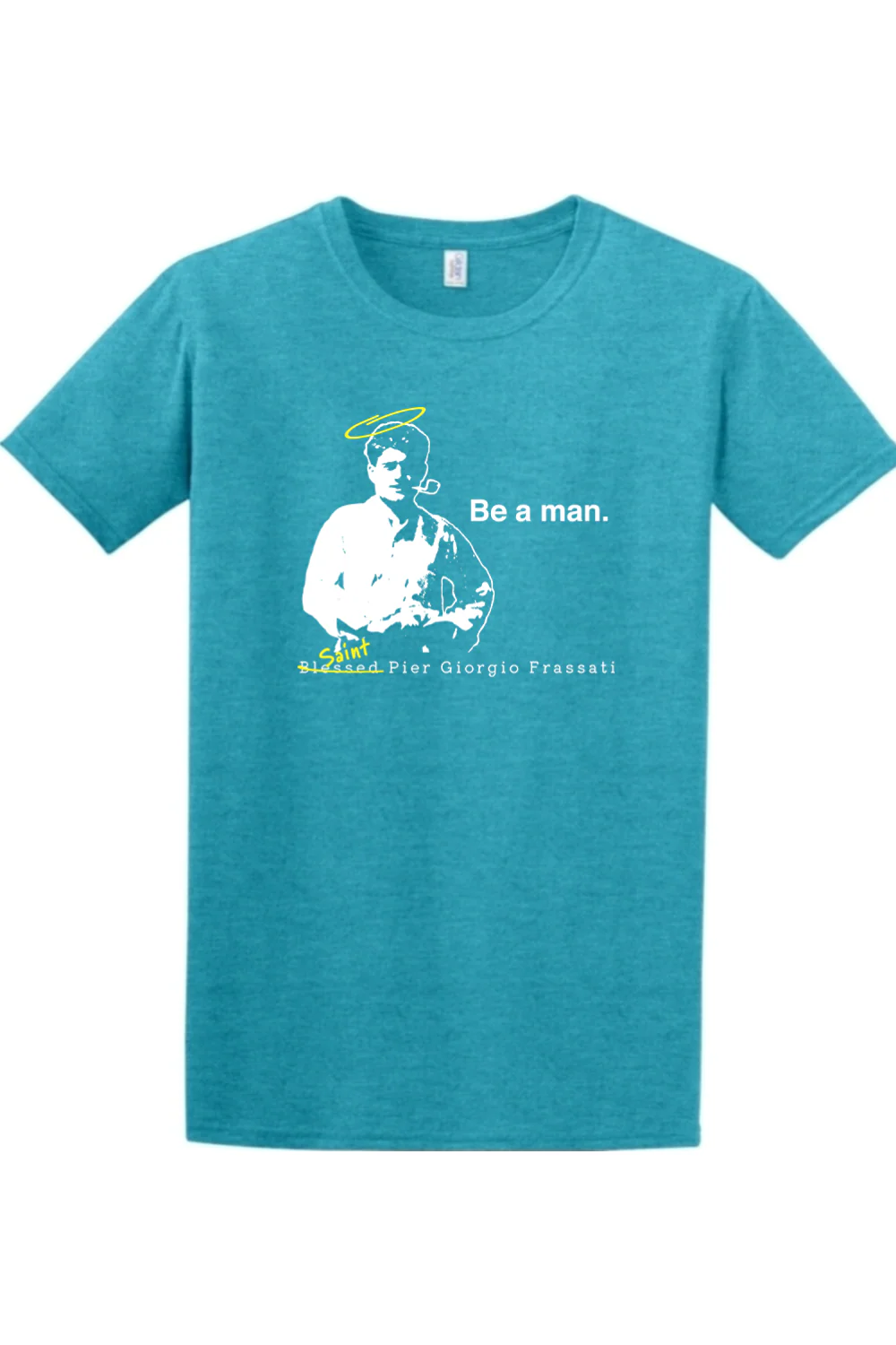 Be a Man - St. Pier Giorgio Frassati Adult T-shirt - Image 9