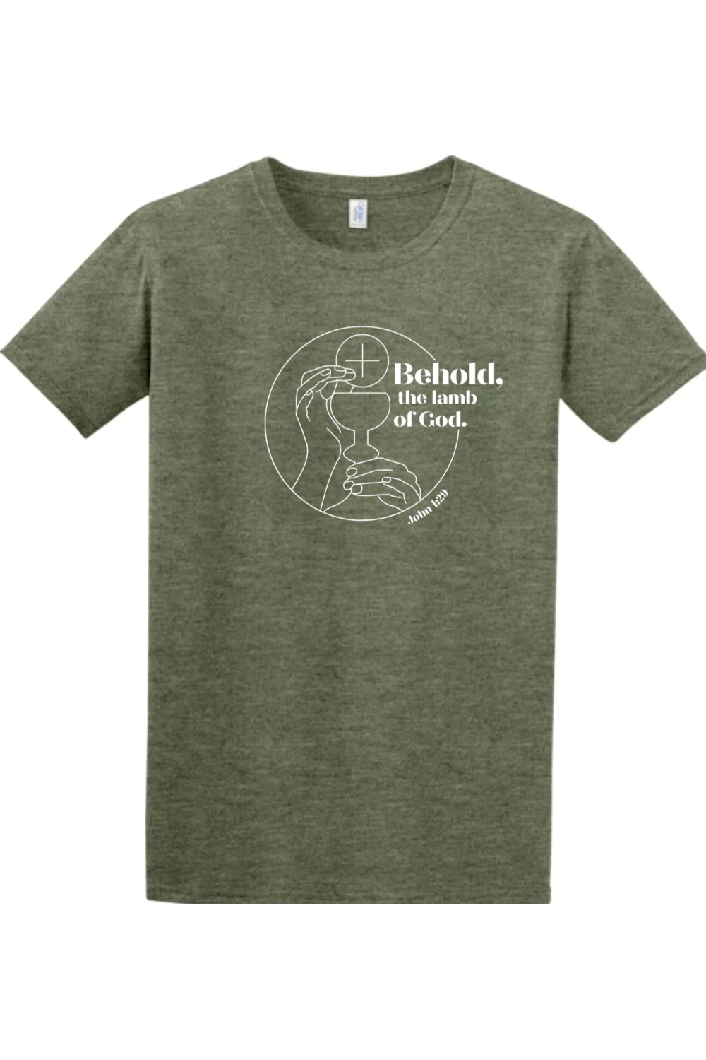 Behold, the Lamb of God - John 1:29 Adult T-shirt - Image 2