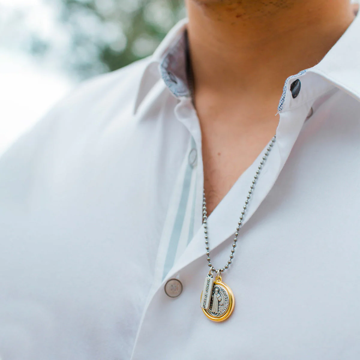 Benedictine Blessing Gold Rim Necklaces - Image 6