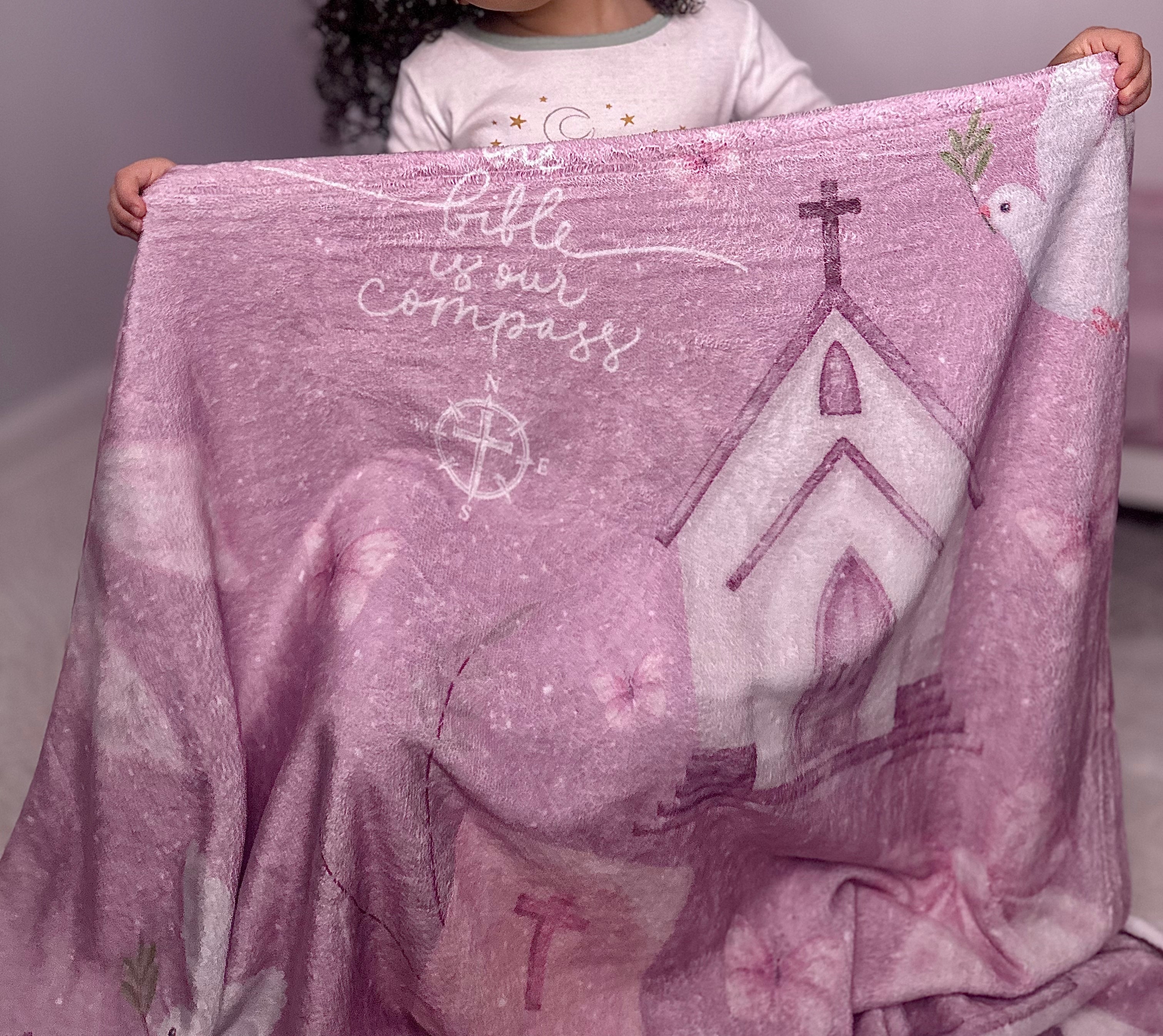 Bible is Our Compass Minky Blanket - Image 2