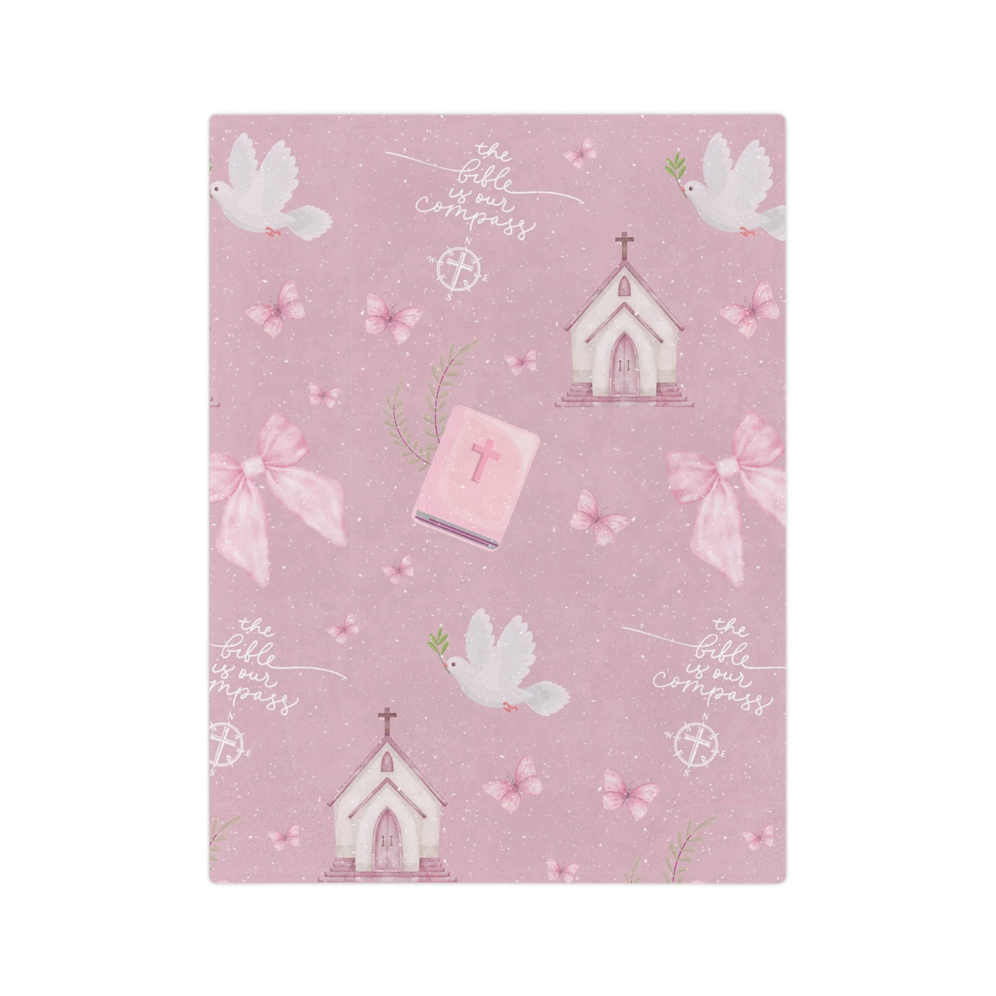 Bible is Our Compass Minky Blanket - Image 6