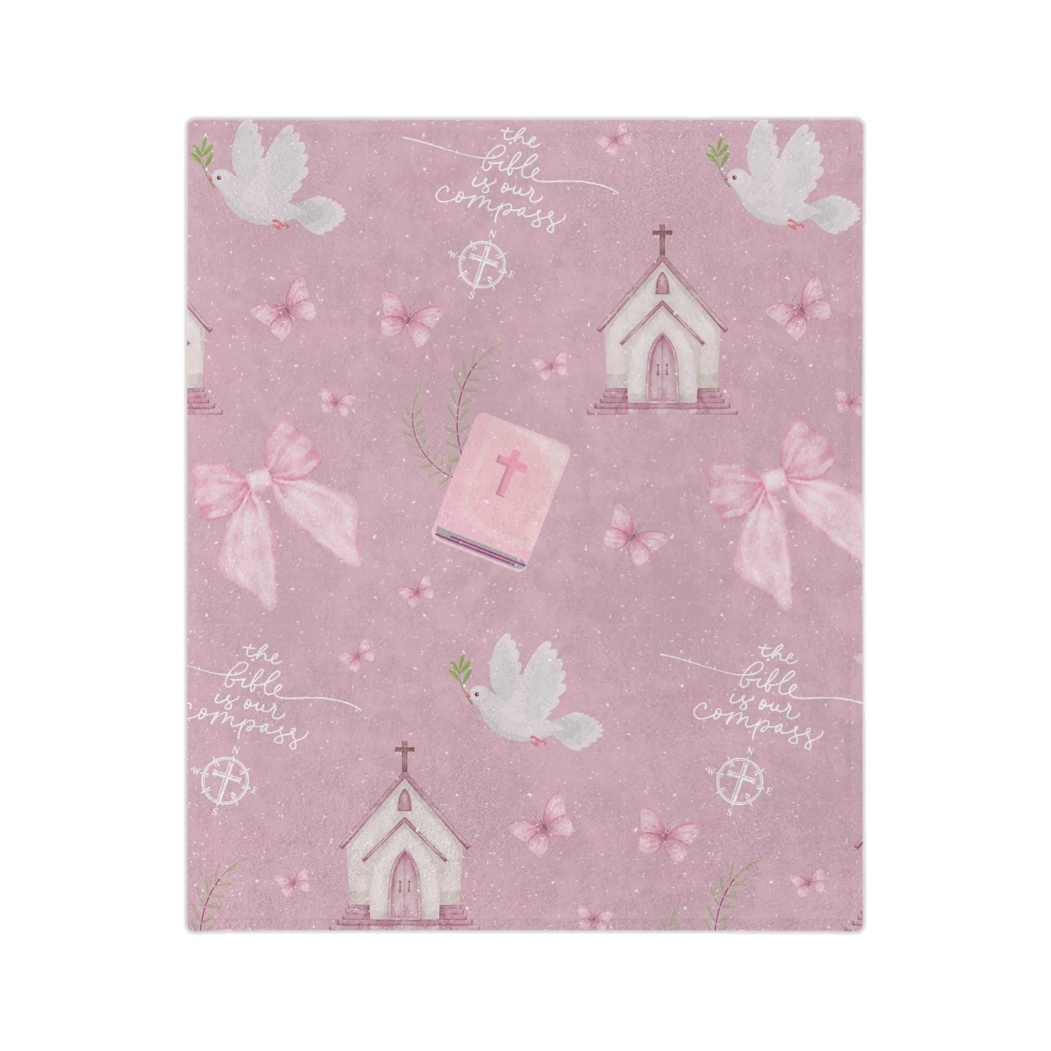 Bible is Our Compass Minky Blanket - Image 7