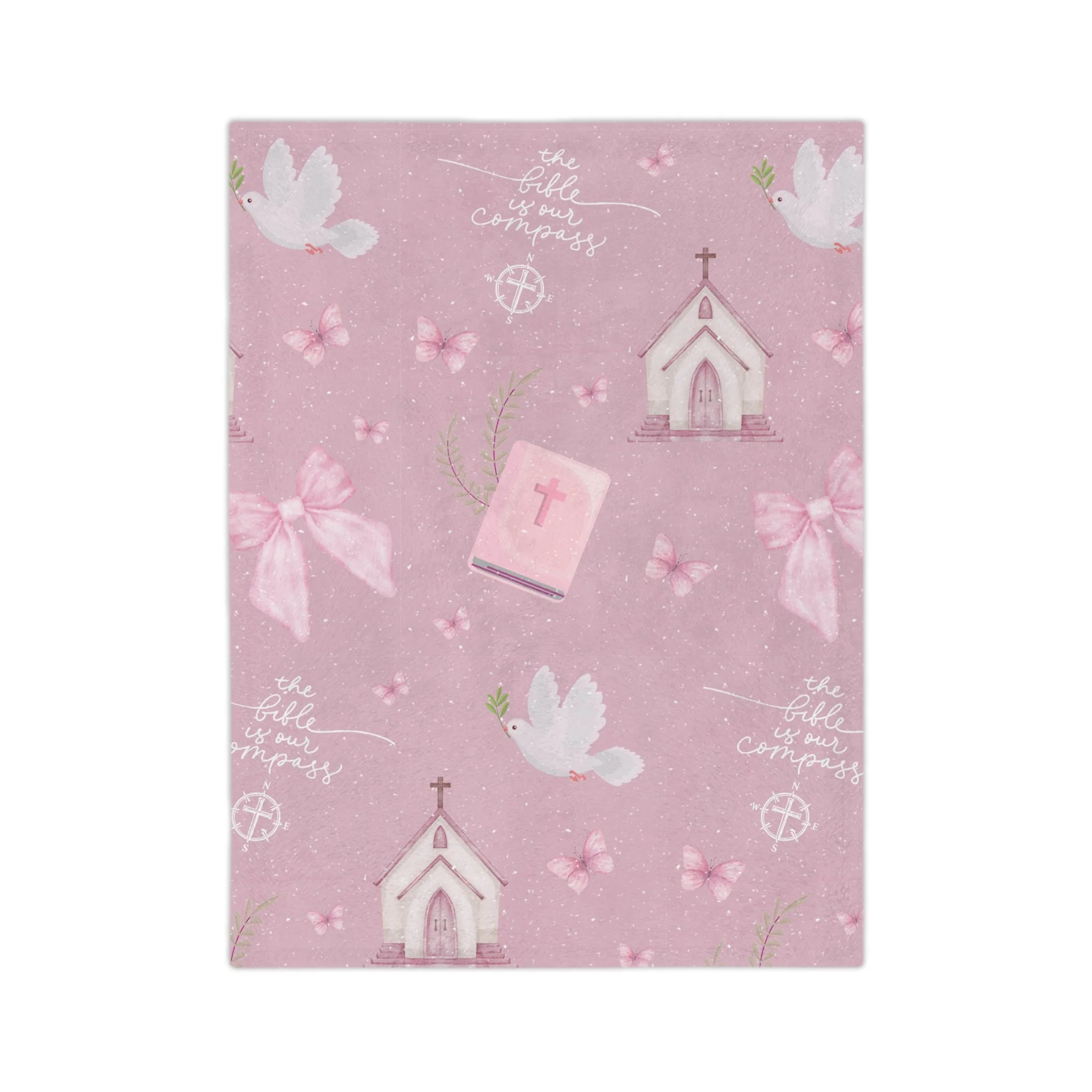 Bible is Our Compass Minky Blanket - Image 8