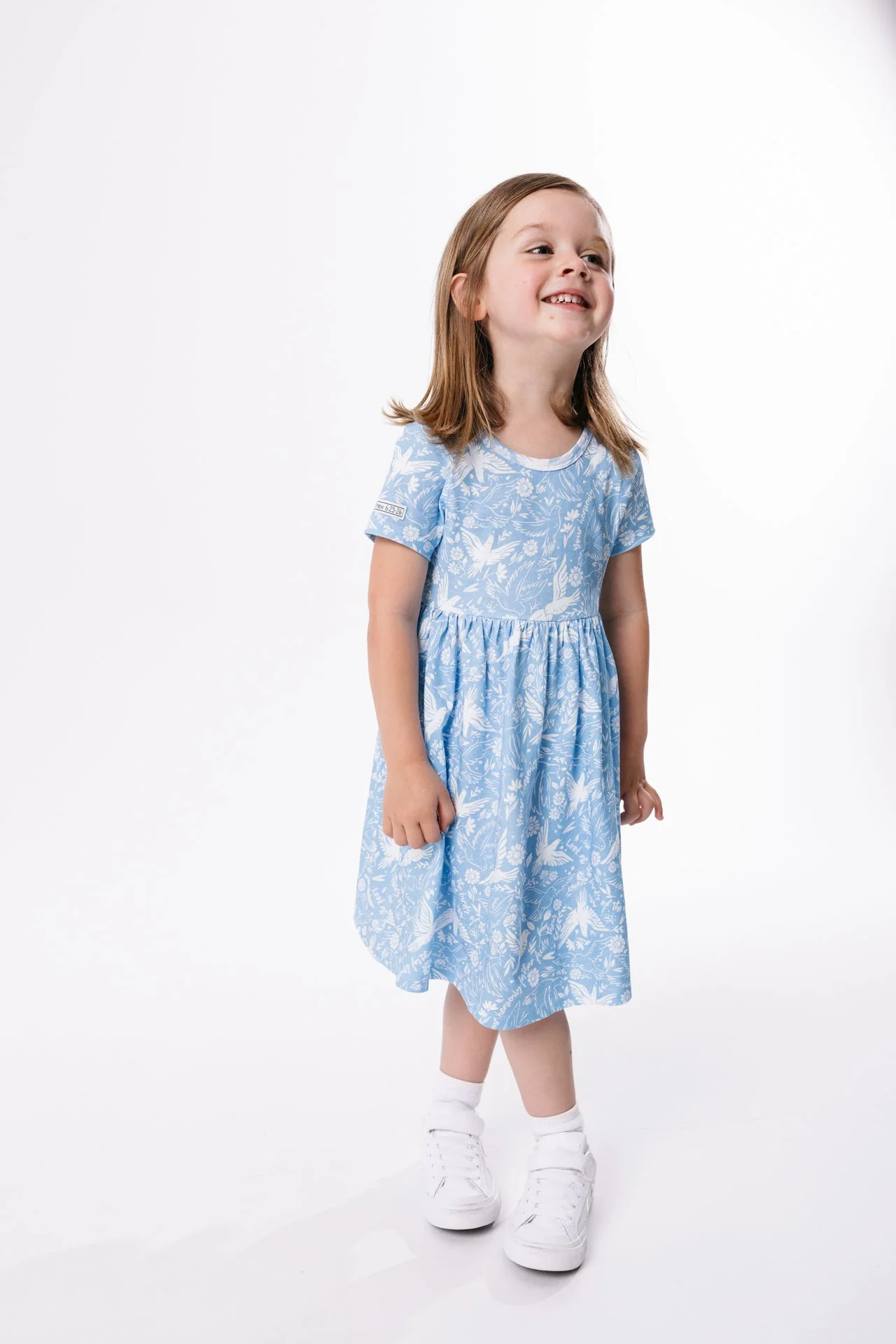 Birds of the Air Twirl Dress Cotton - Image 2
