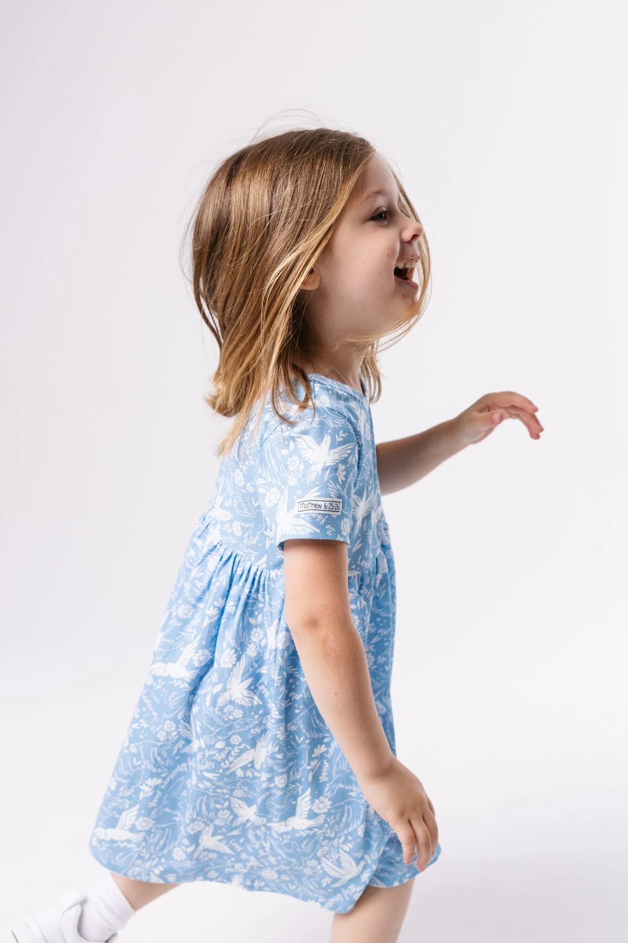 Birds of the Air Twirl Dress Cotton - Image 3