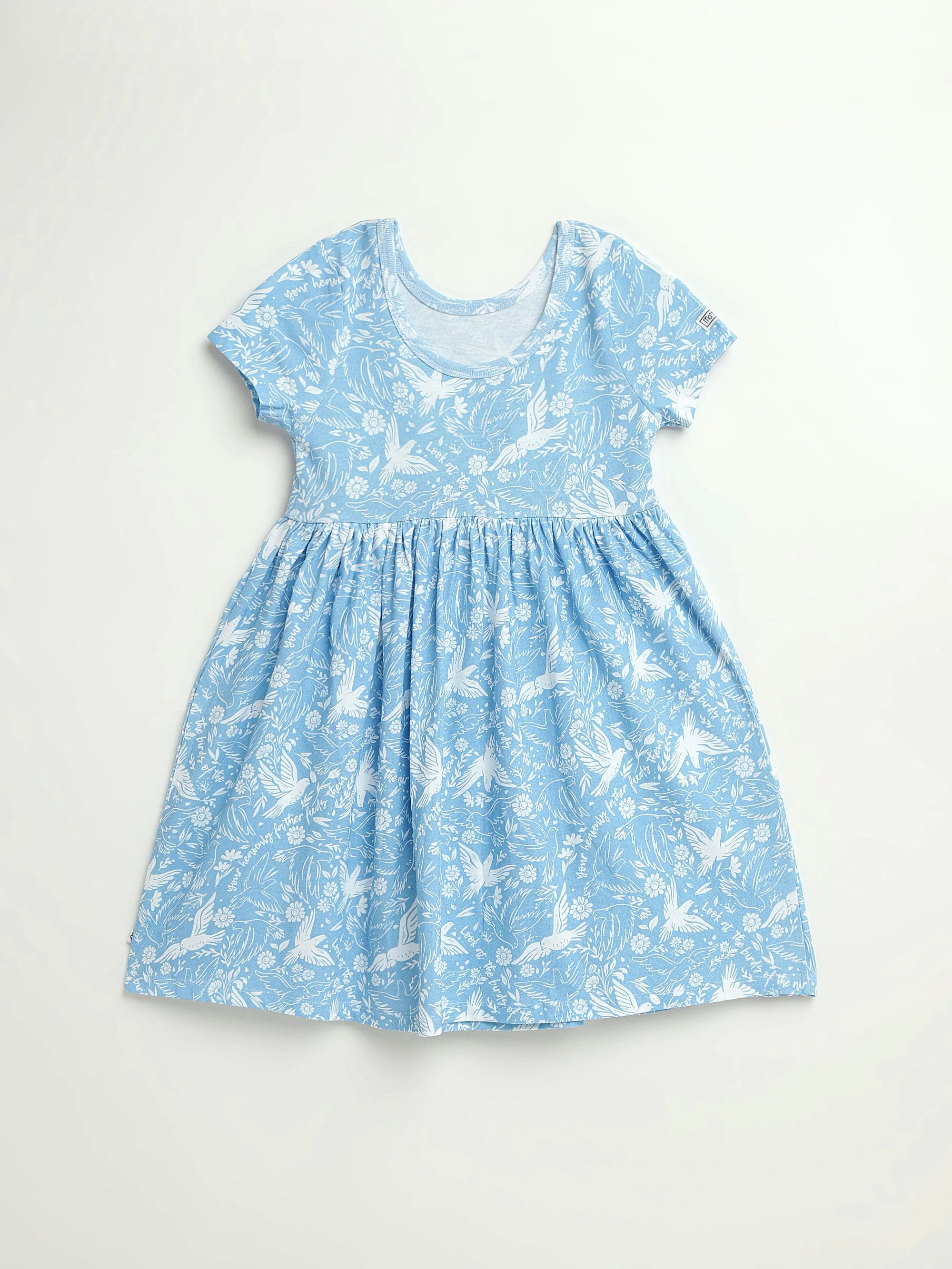 Birds of the Air Twirl Dress Cotton - Image 6