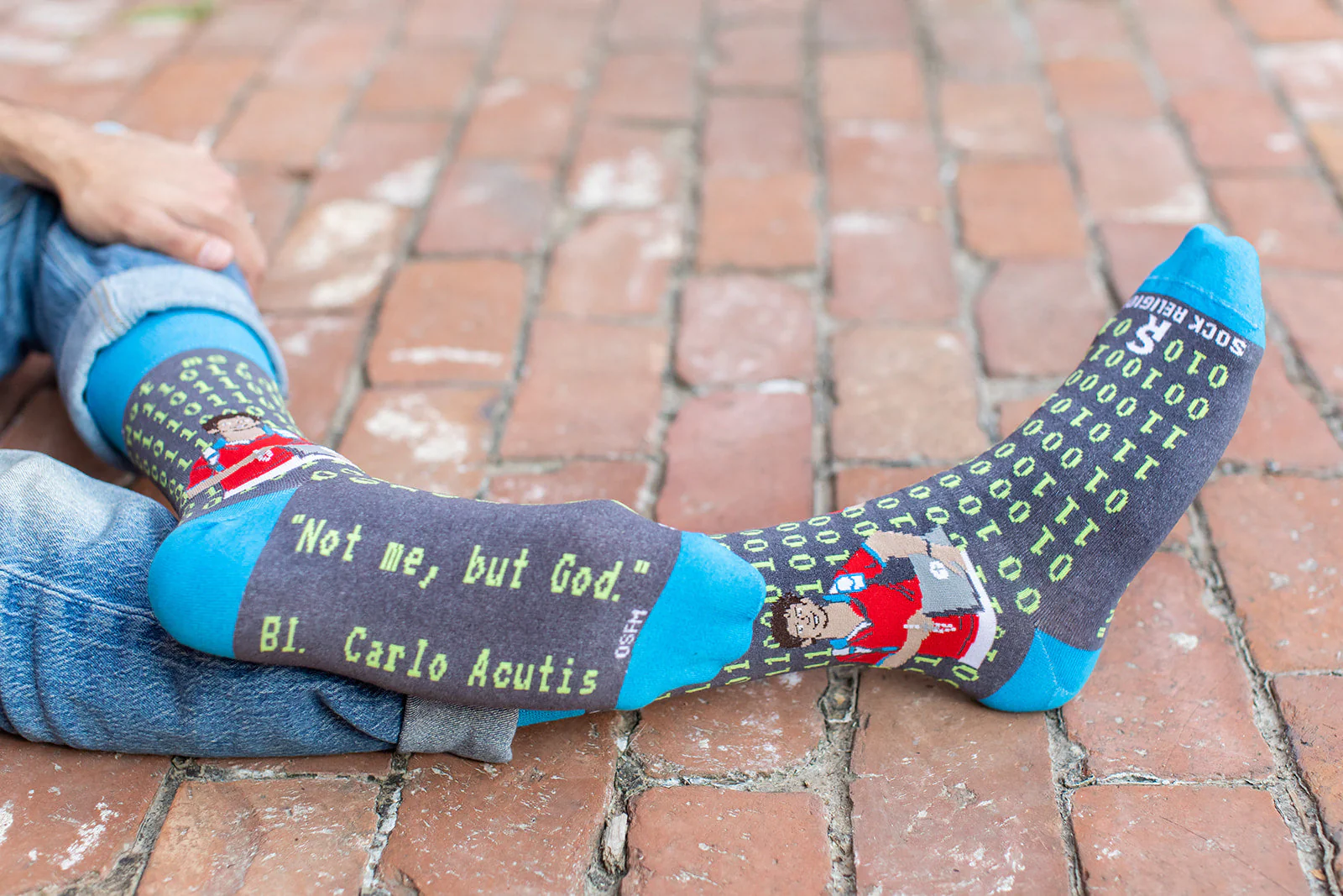 Bl. Carlo Acutis Coding Adult Socks - Image 3