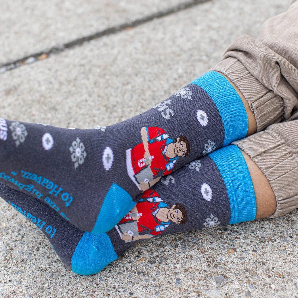 Bl. Carlo Acutis Eucharist Kids Socks - Image 3
