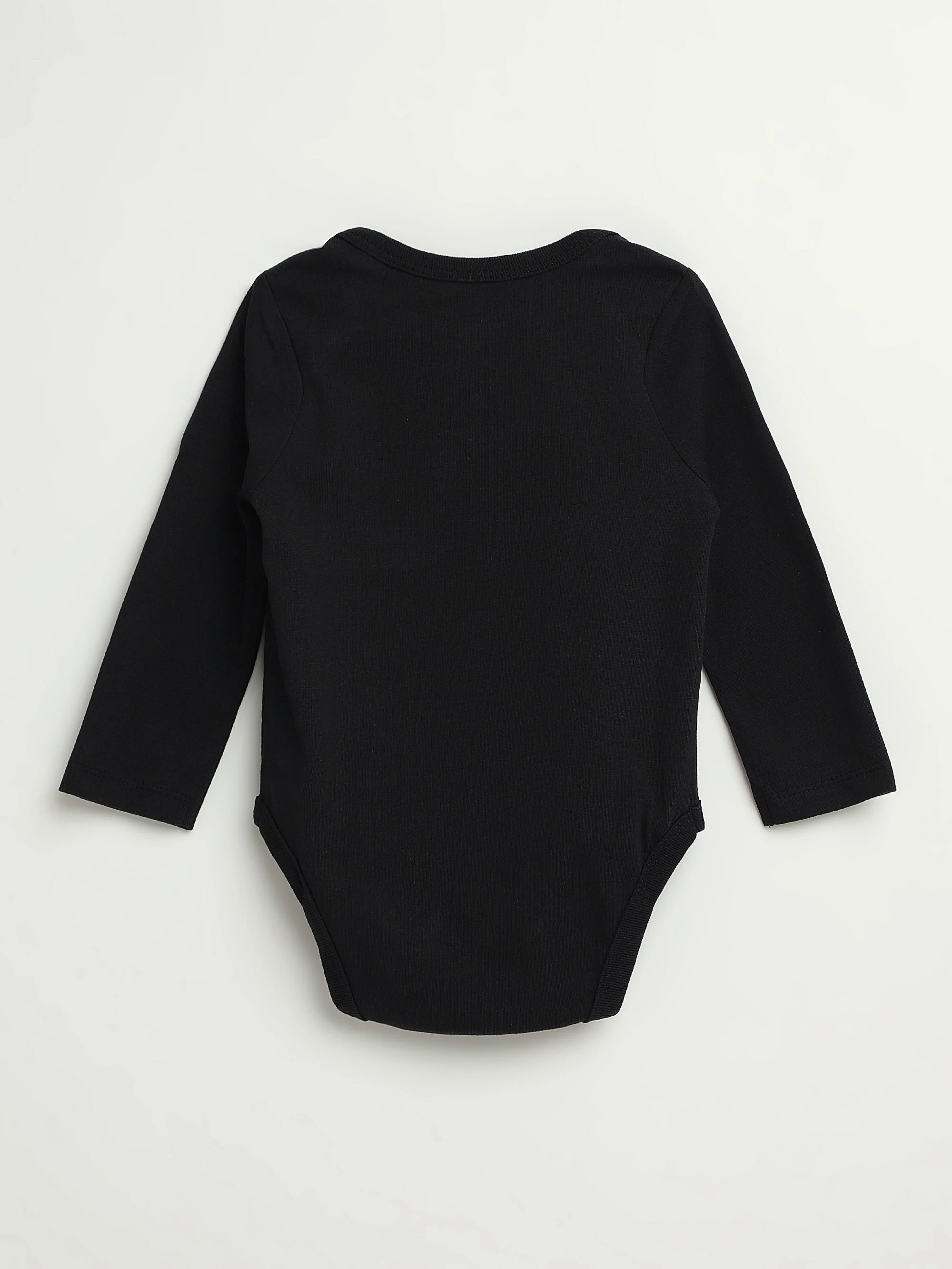 Black Prayer Pocket Long Sleeve Bodysuit Cotton - Image 8