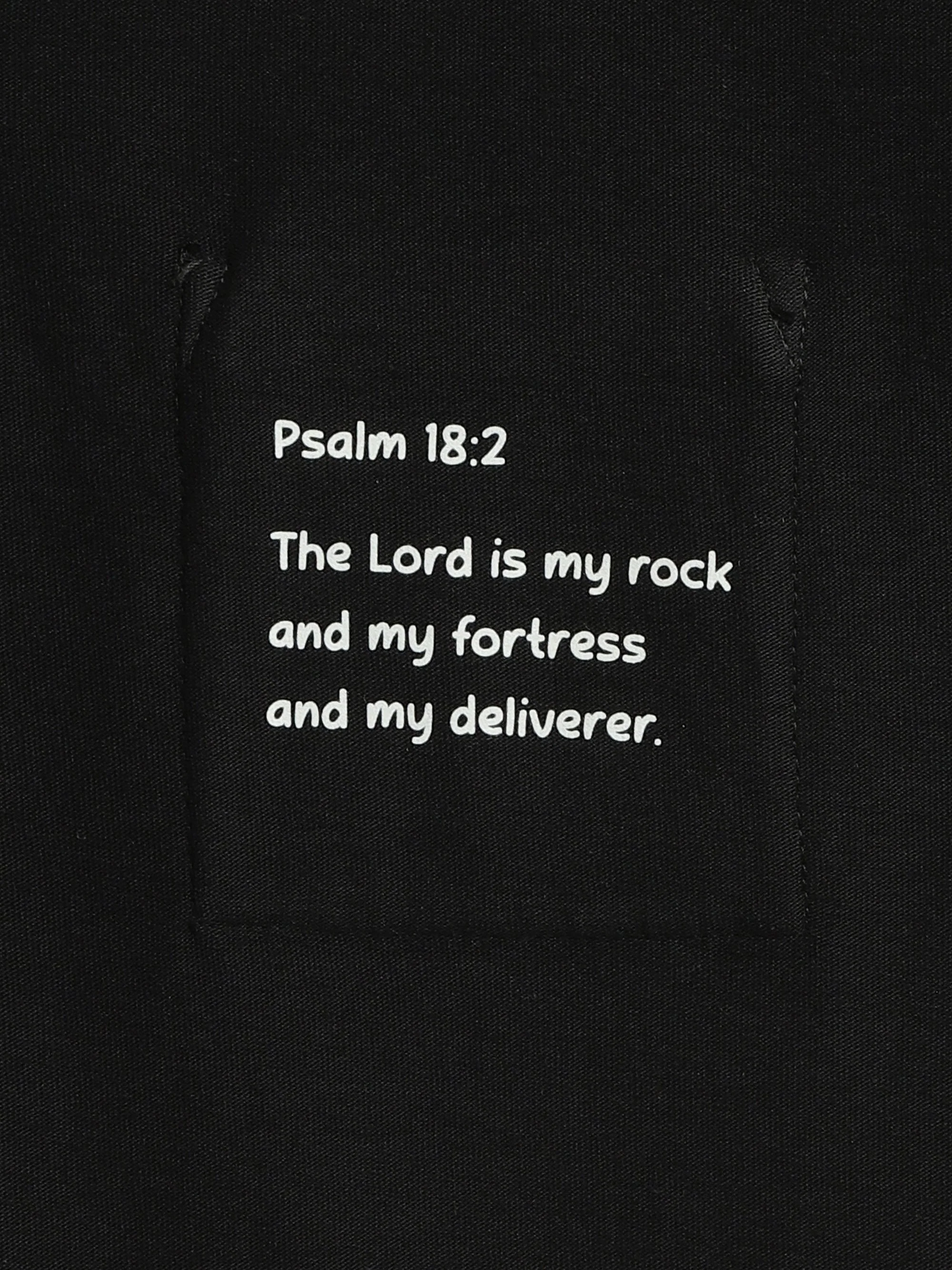 Black Prayer Pocket Long Sleeve Shirt Cotton - Image 2