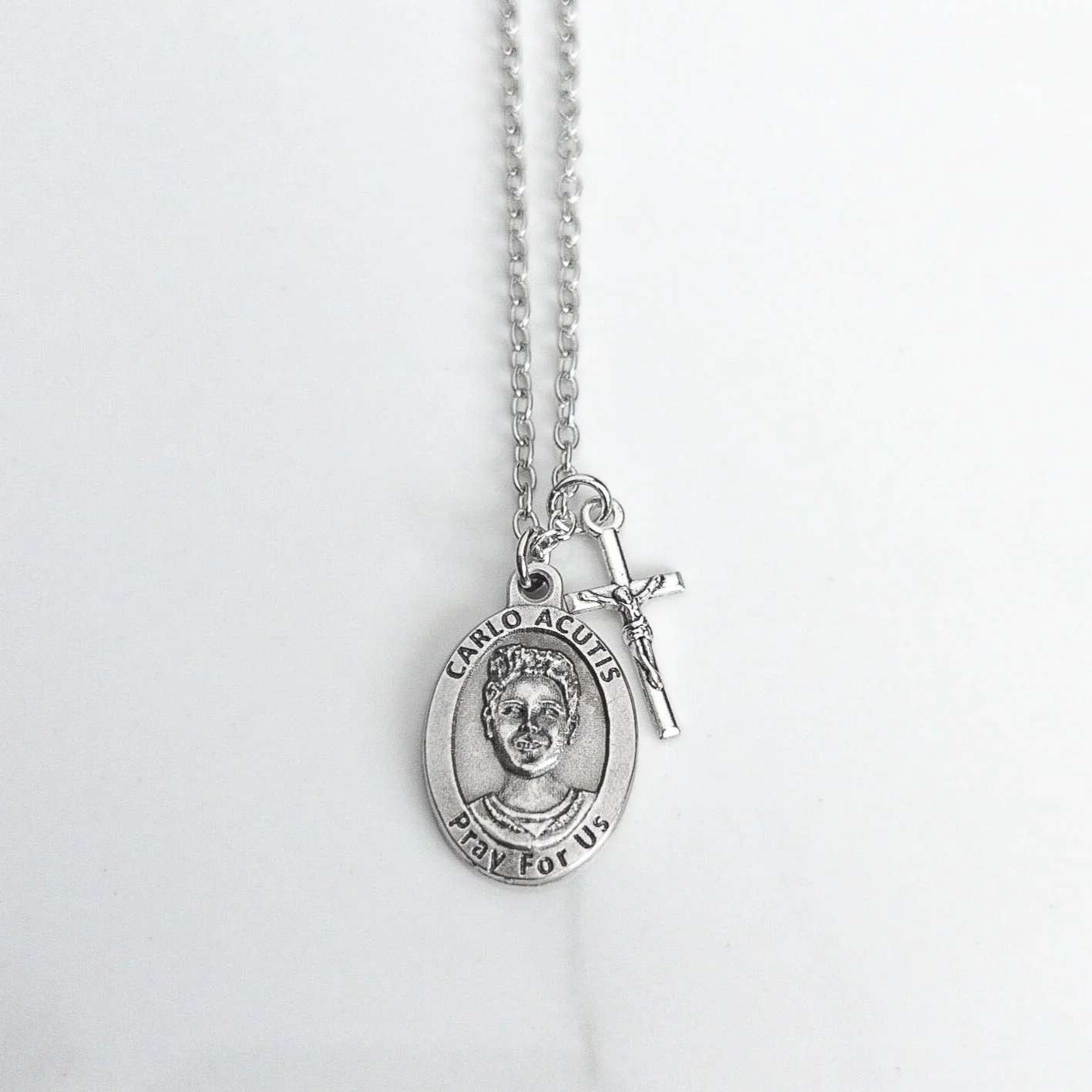 Blessed Carlo Acutis Crucifix Necklace - Image 3