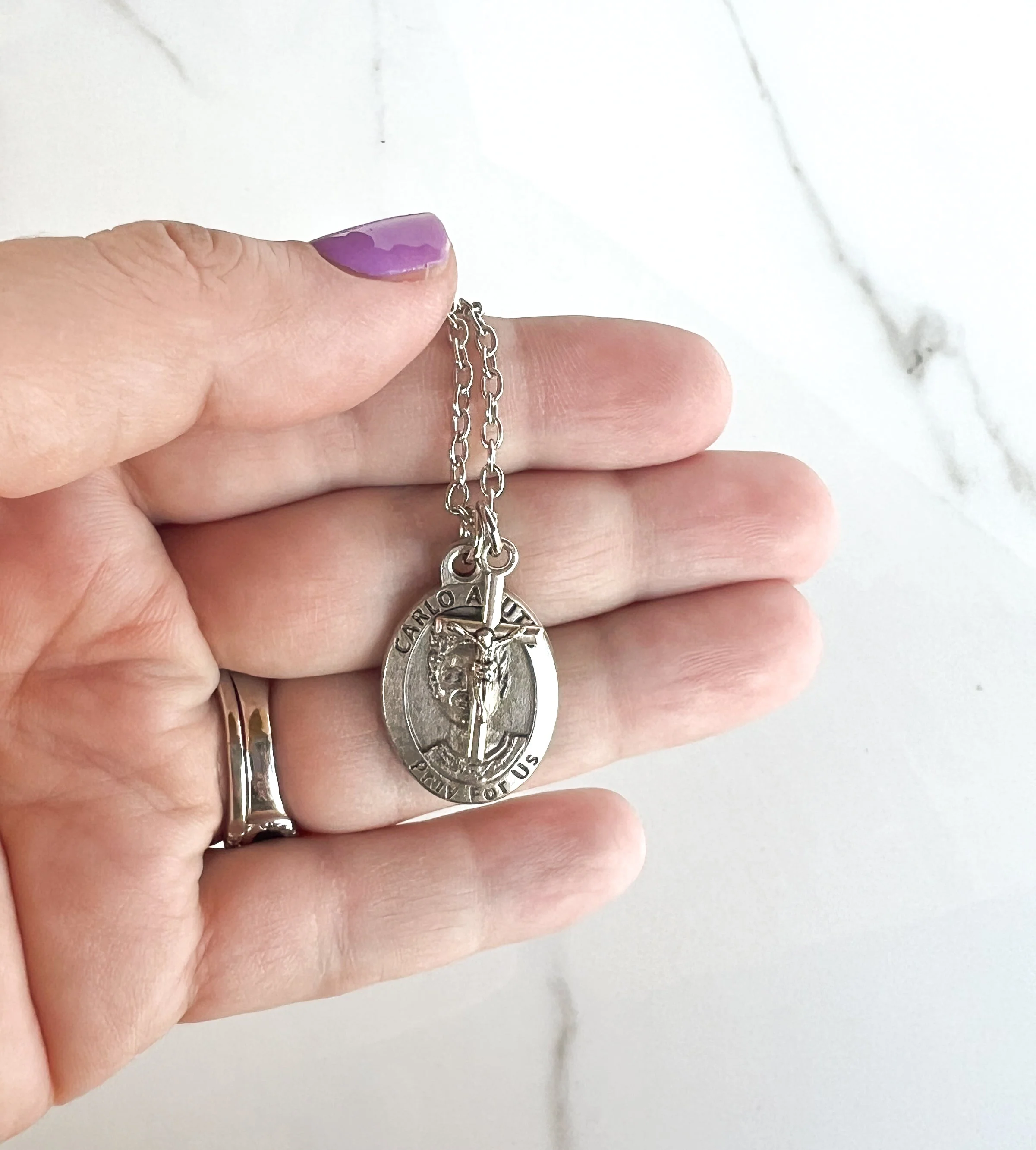 Blessed Carlo Acutis Crucifix Necklace - Image 4