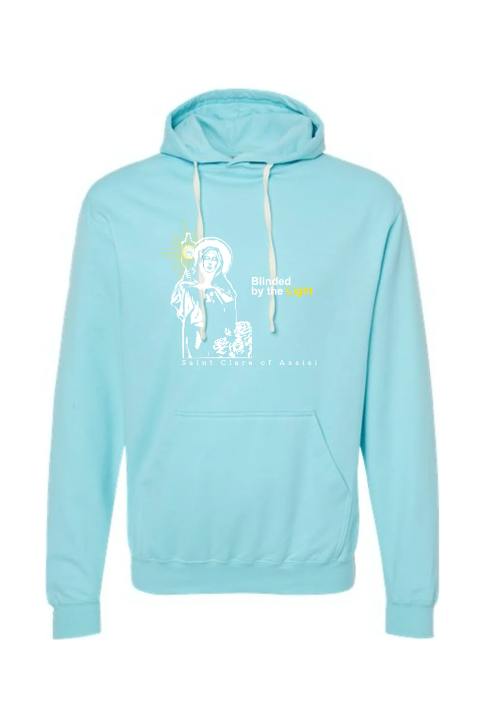 Blinded by the Light- St. Clare of Assisi Hoodie Sweatshirt - Image 11