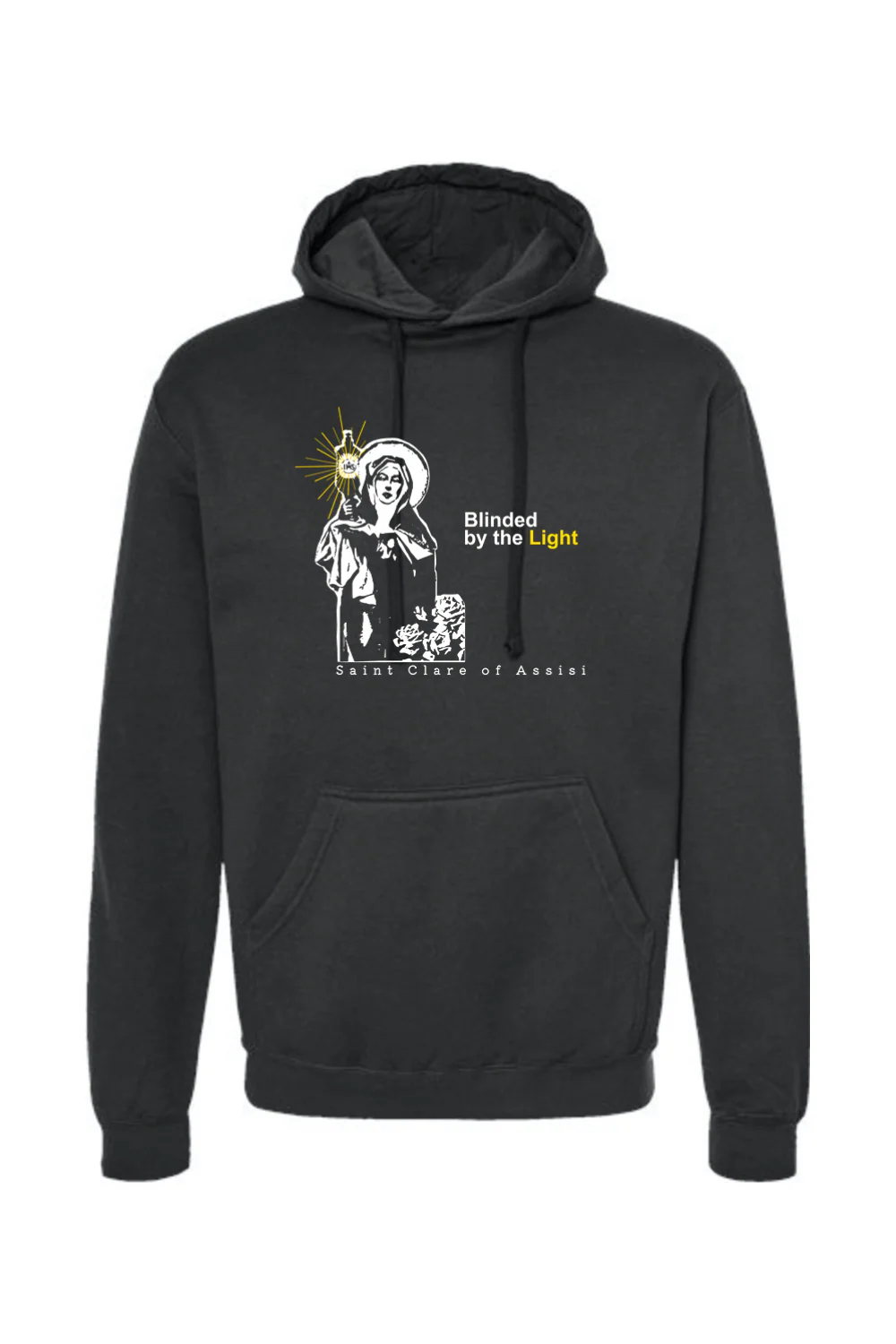 Blinded by the Light- St. Clare of Assisi Hoodie Sweatshirt - Image 2