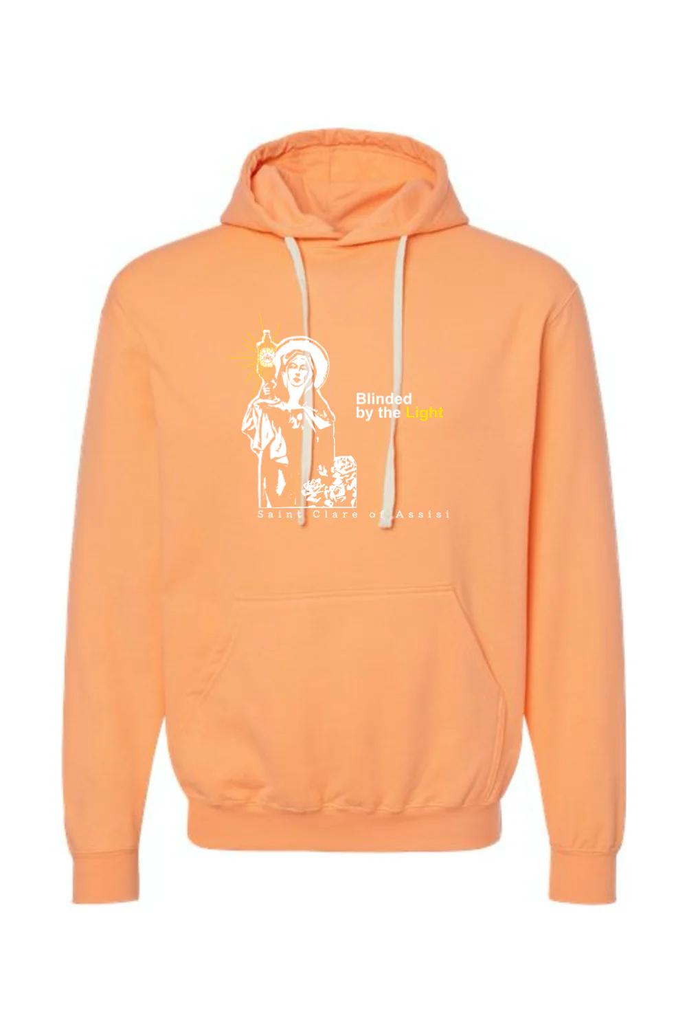 Blinded by the Light- St. Clare of Assisi Hoodie Sweatshirt - Image 3