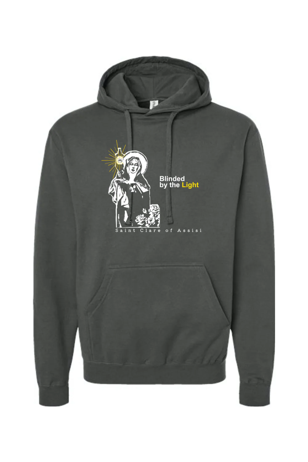 Blinded by the Light- St. Clare of Assisi Hoodie Sweatshirt - Image 4