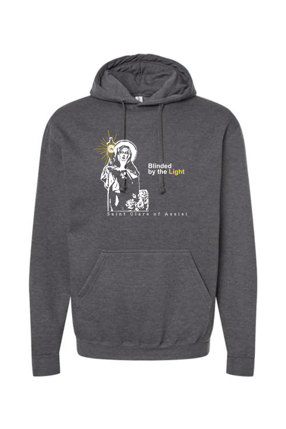 Blinded by the Light- St. Clare of Assisi Hoodie Sweatshirt - Image 5