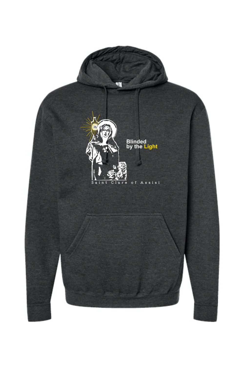 Blinded by the Light- St. Clare of Assisi Hoodie Sweatshirt - Image 7
