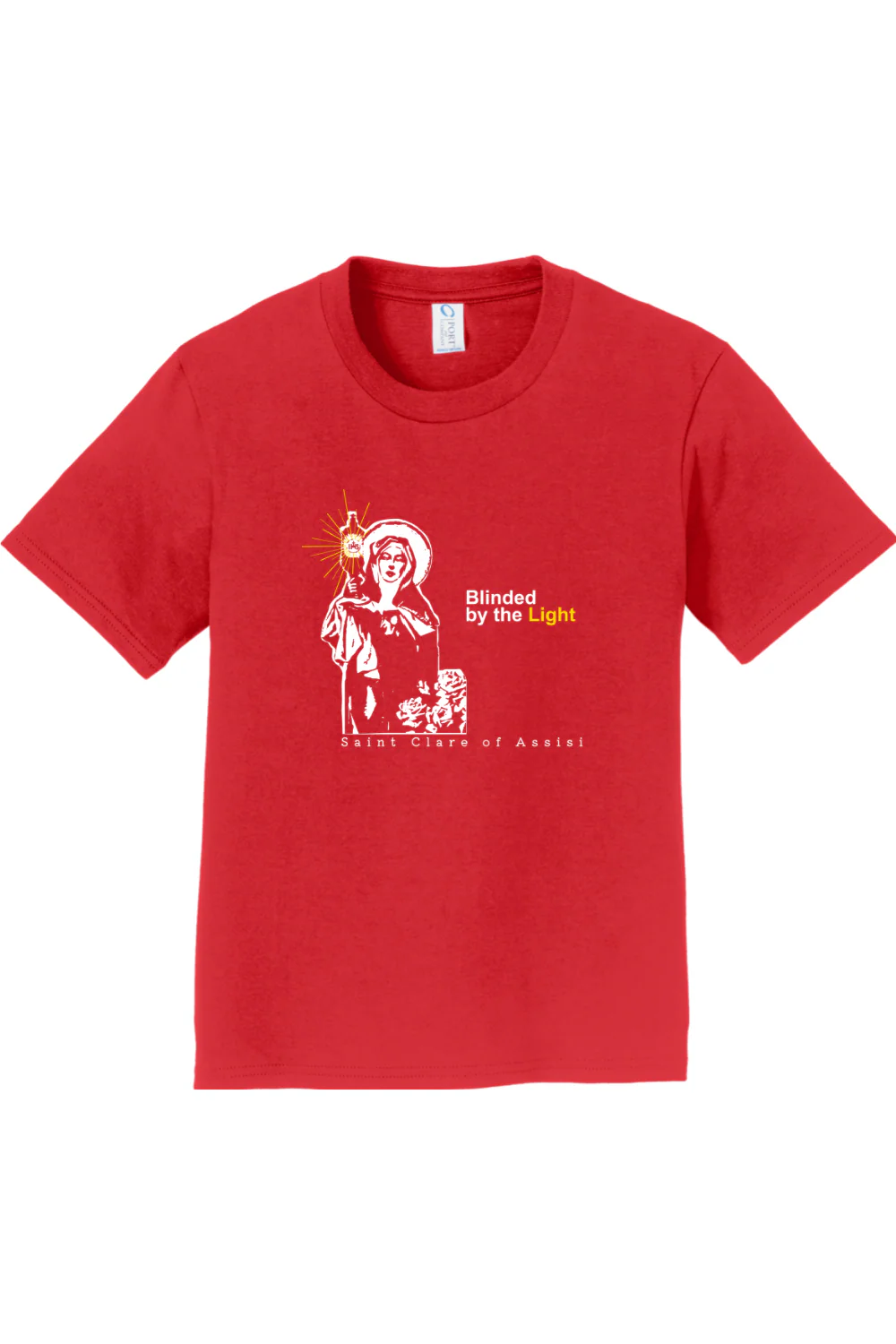 Blinded By The Light - St. Clare of Assisi - Youth T-Shirt - Image 6