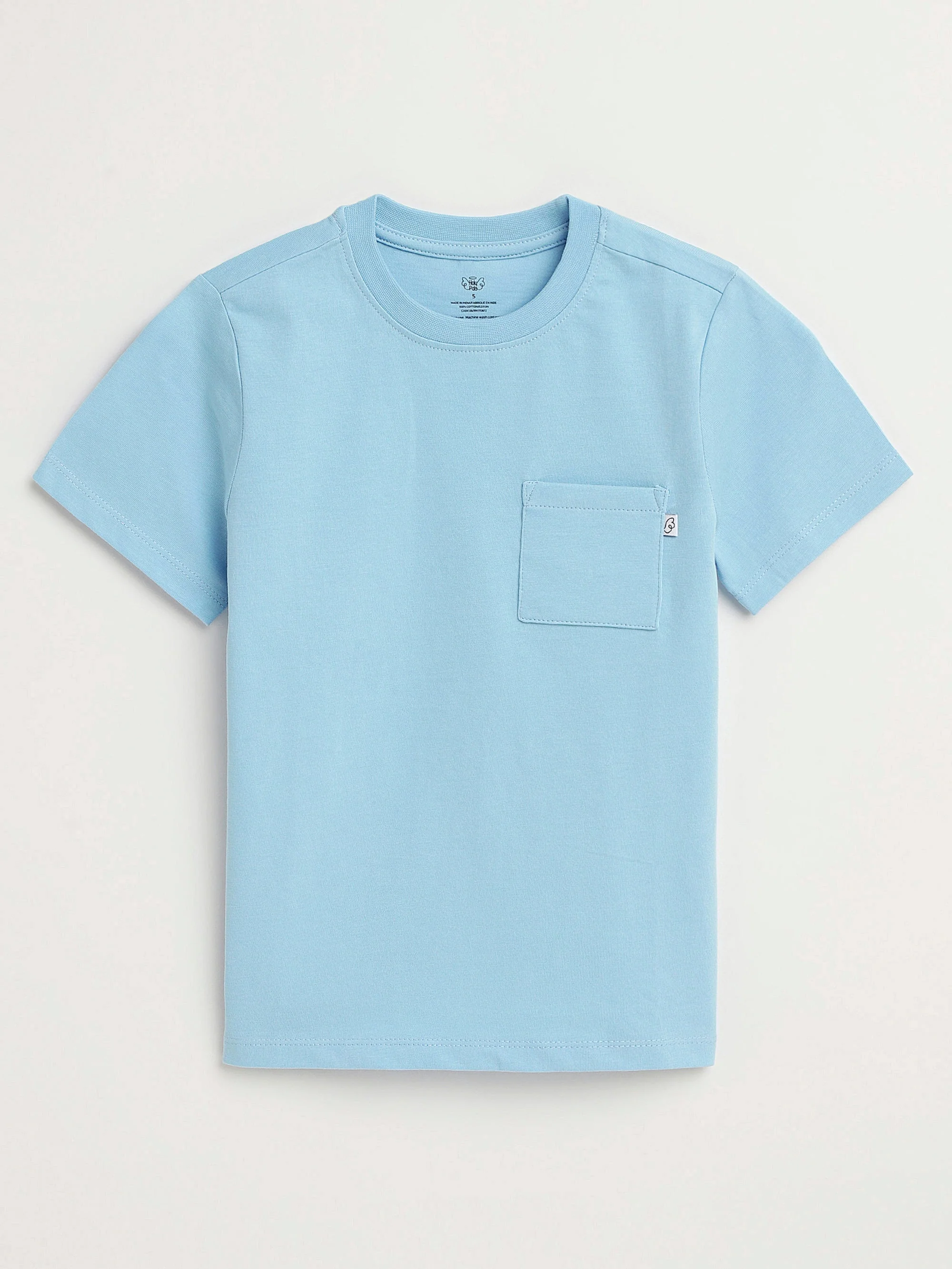 Blue Prayer Pocket Short Sleeve T-Shirt Cotton