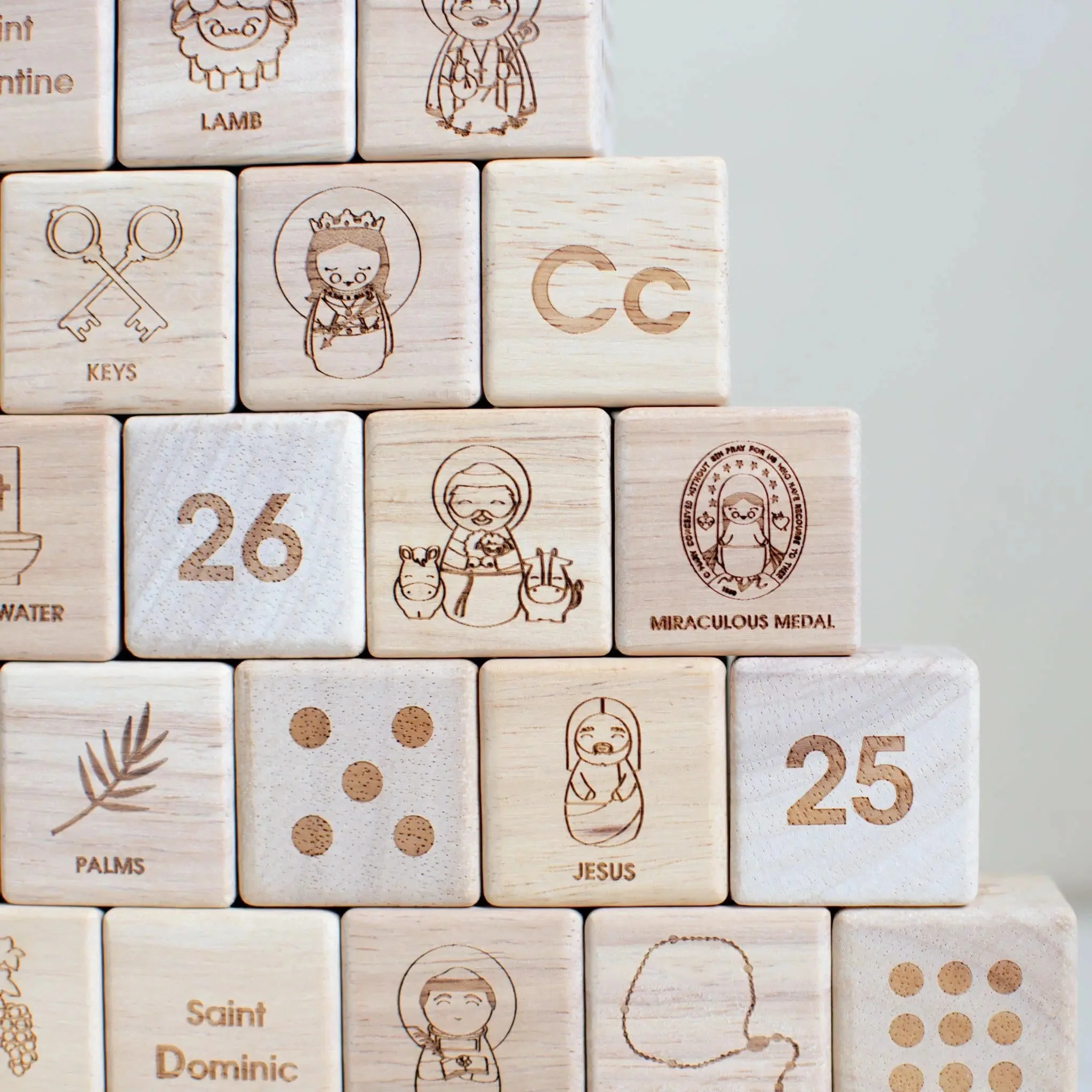 Catholic ABC Alphabet Blocks - Image 3