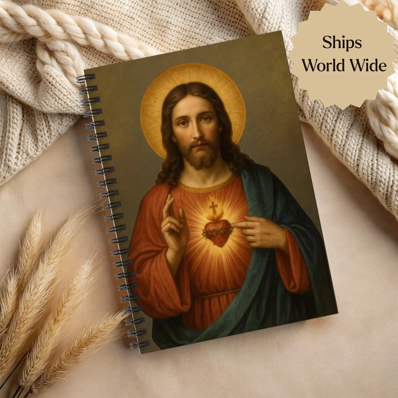 Sacred Heart of Jesus Journal Notebook for Prayer - Image 5