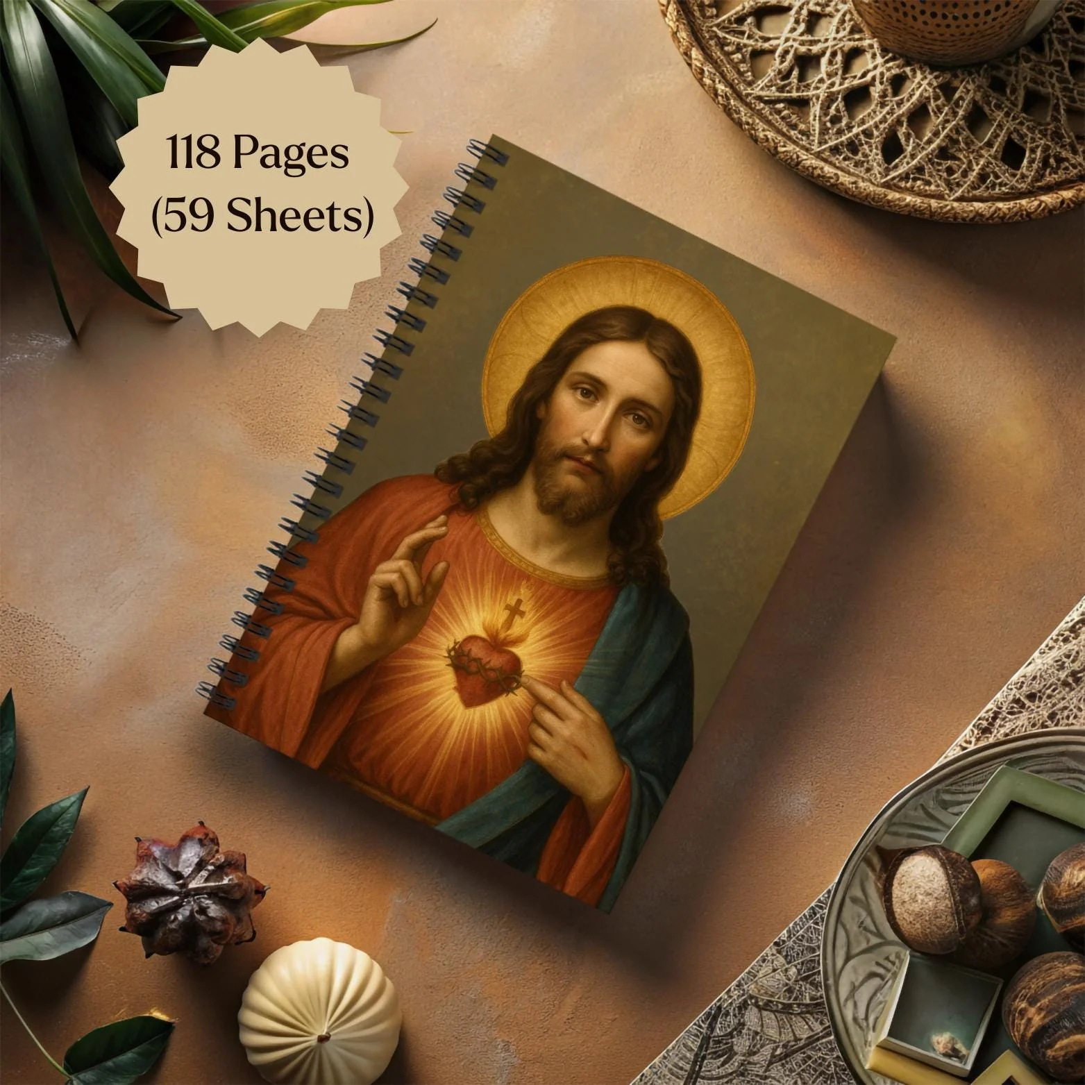 Sacred Heart of Jesus Journal Notebook for Prayer - Image 7