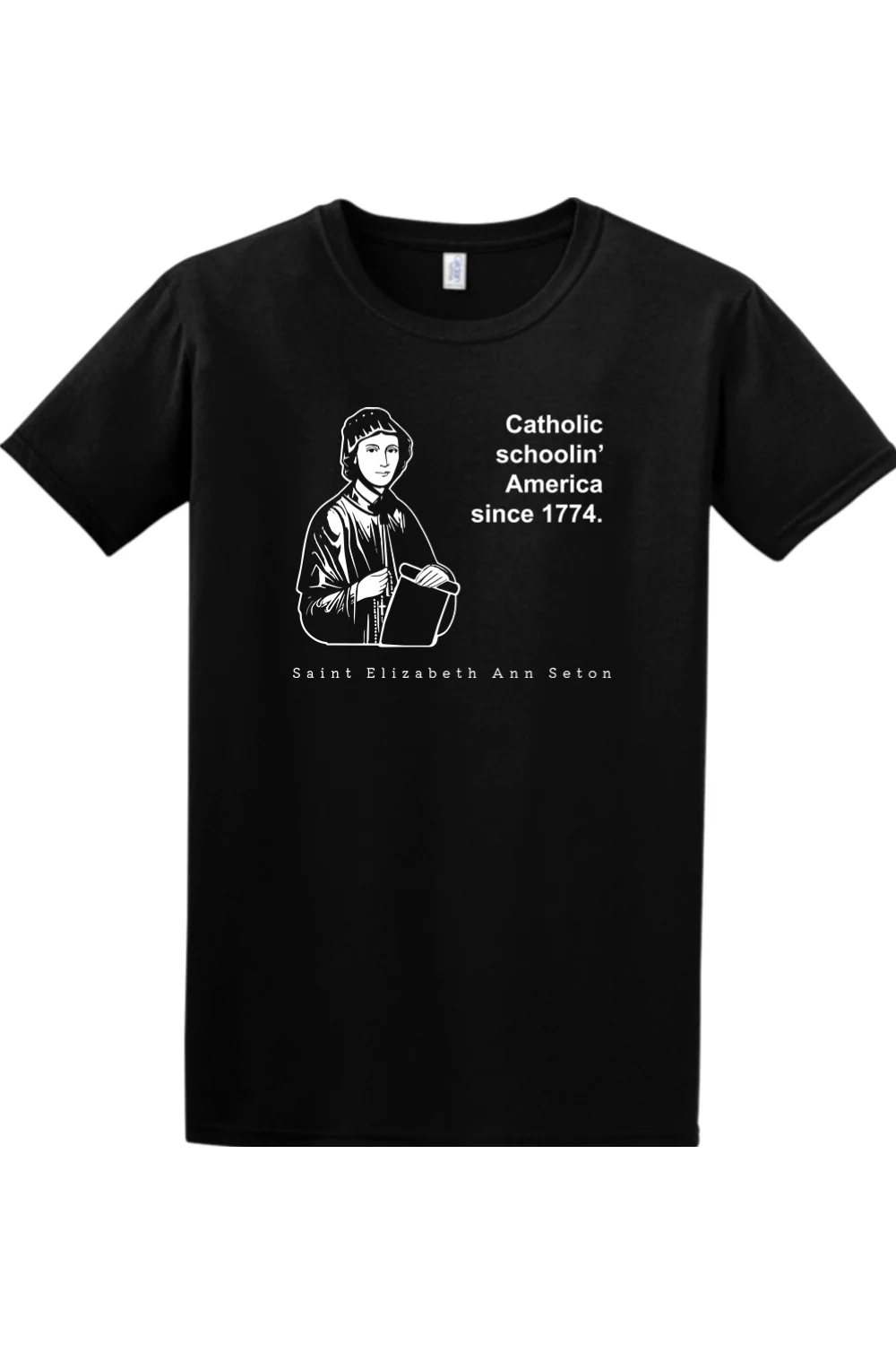 Catholic Schoolin' - St. Elizabeth Ann Seton Adult T-Shirt - Image 2