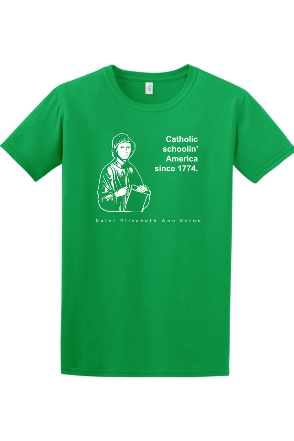 Catholic Schoolin' - St. Elizabeth Ann Seton Adult T-Shirt - Image 4