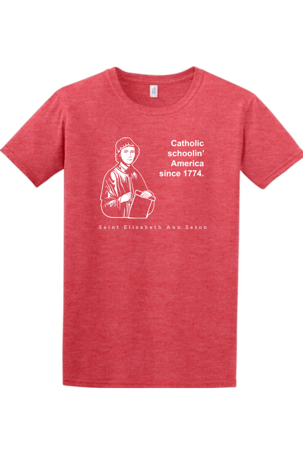 Catholic Schoolin' - St. Elizabeth Ann Seton Adult T-Shirt - Image 5