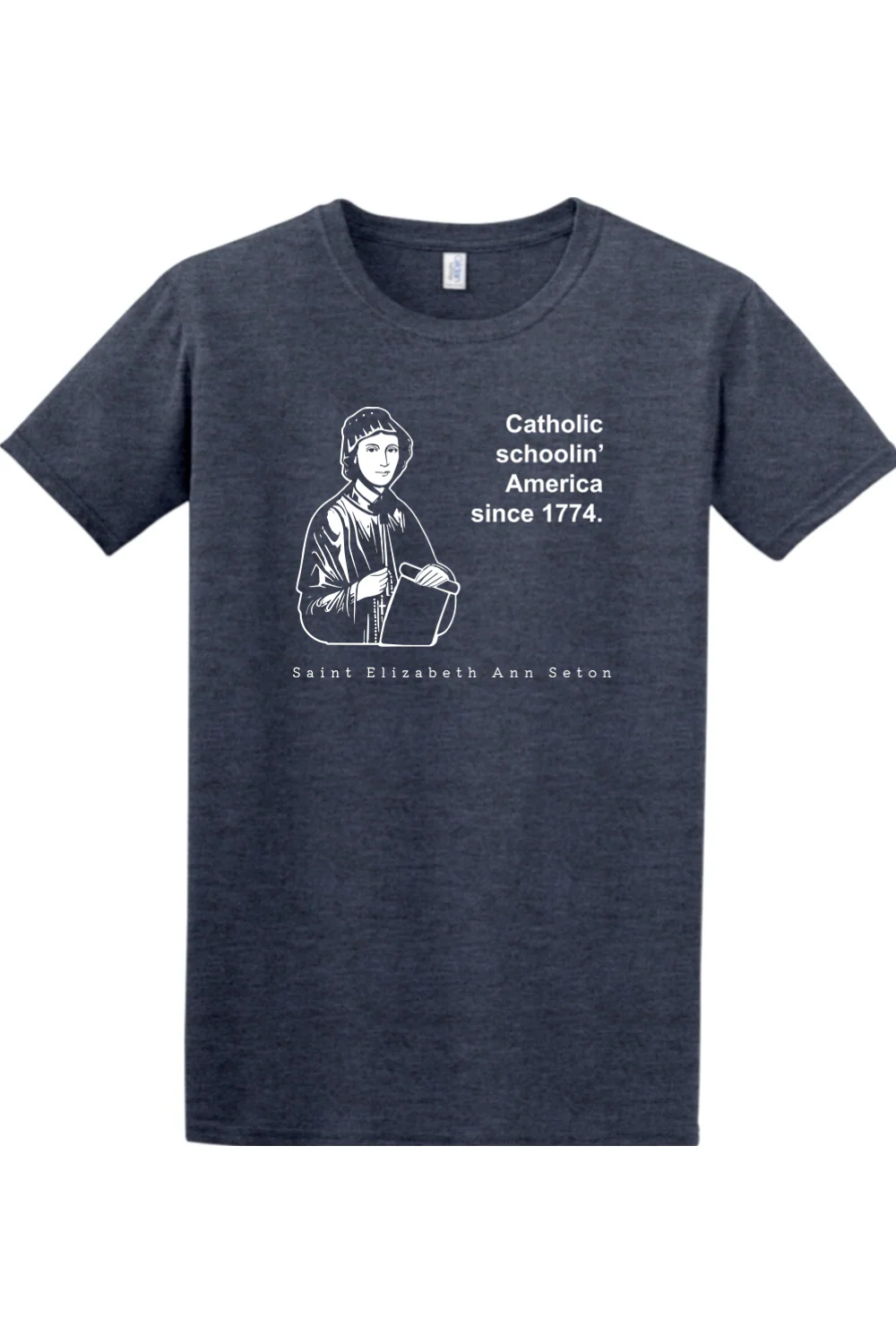 Catholic Schoolin' - St. Elizabeth Ann Seton Adult T-Shirt - Image 6