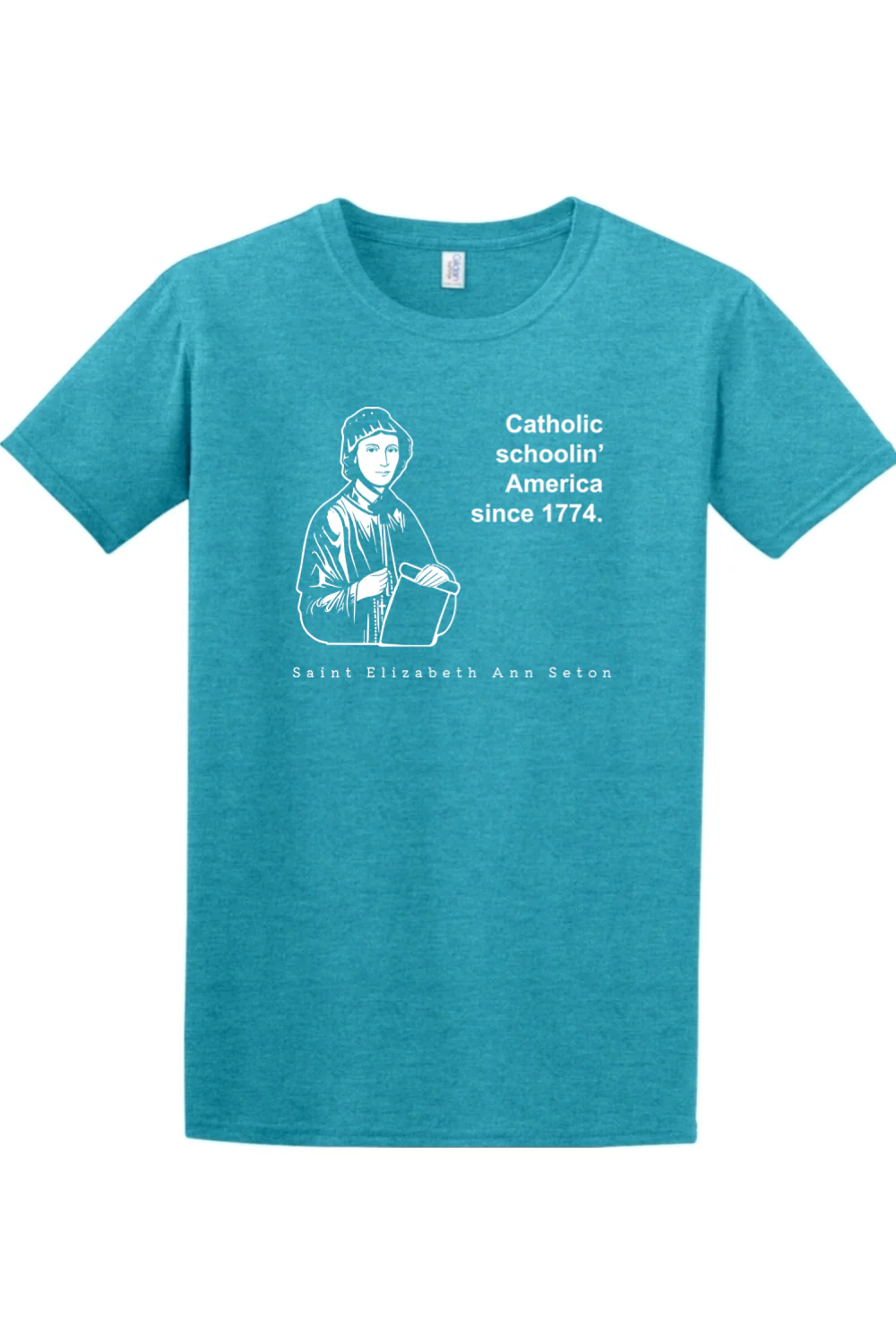 Catholic Schoolin' - St. Elizabeth Ann Seton Adult T-Shirt - Image 7