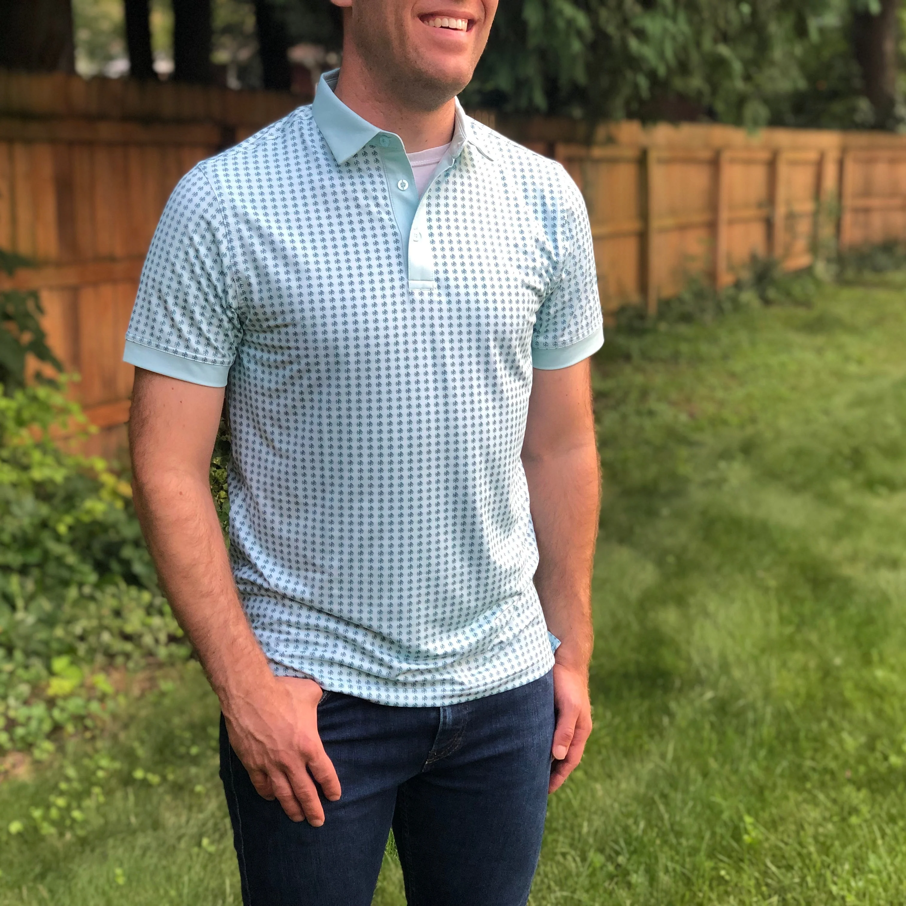 Chi Rho Catholic Men's Performance Polo - Image 2